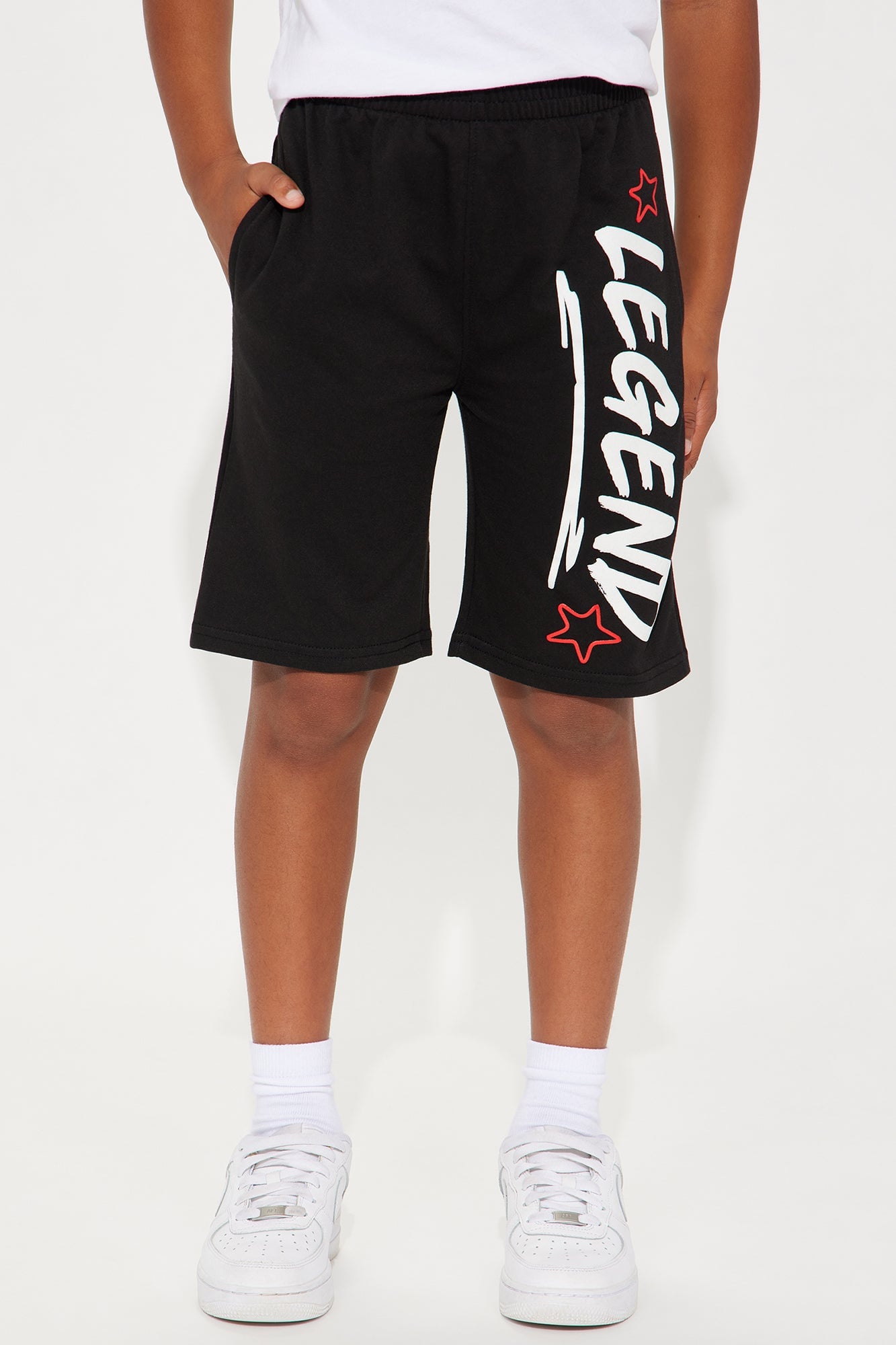 Mini Legendary Star Fleece Shorts - Black image 2