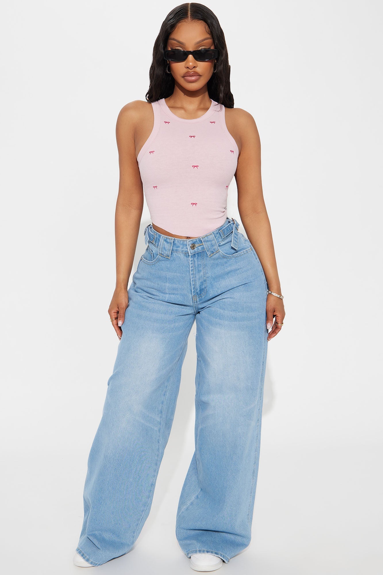 On Wed We Wear Bows Embroidered Top - Pink image 5