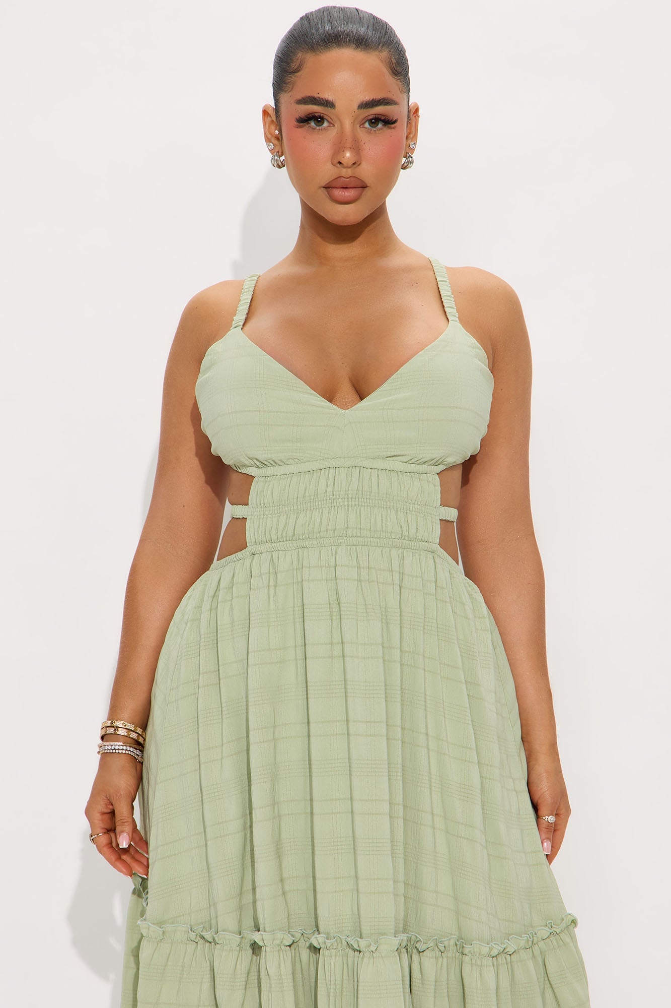 Ellen Tiered Maxi Dress - Sage image 3