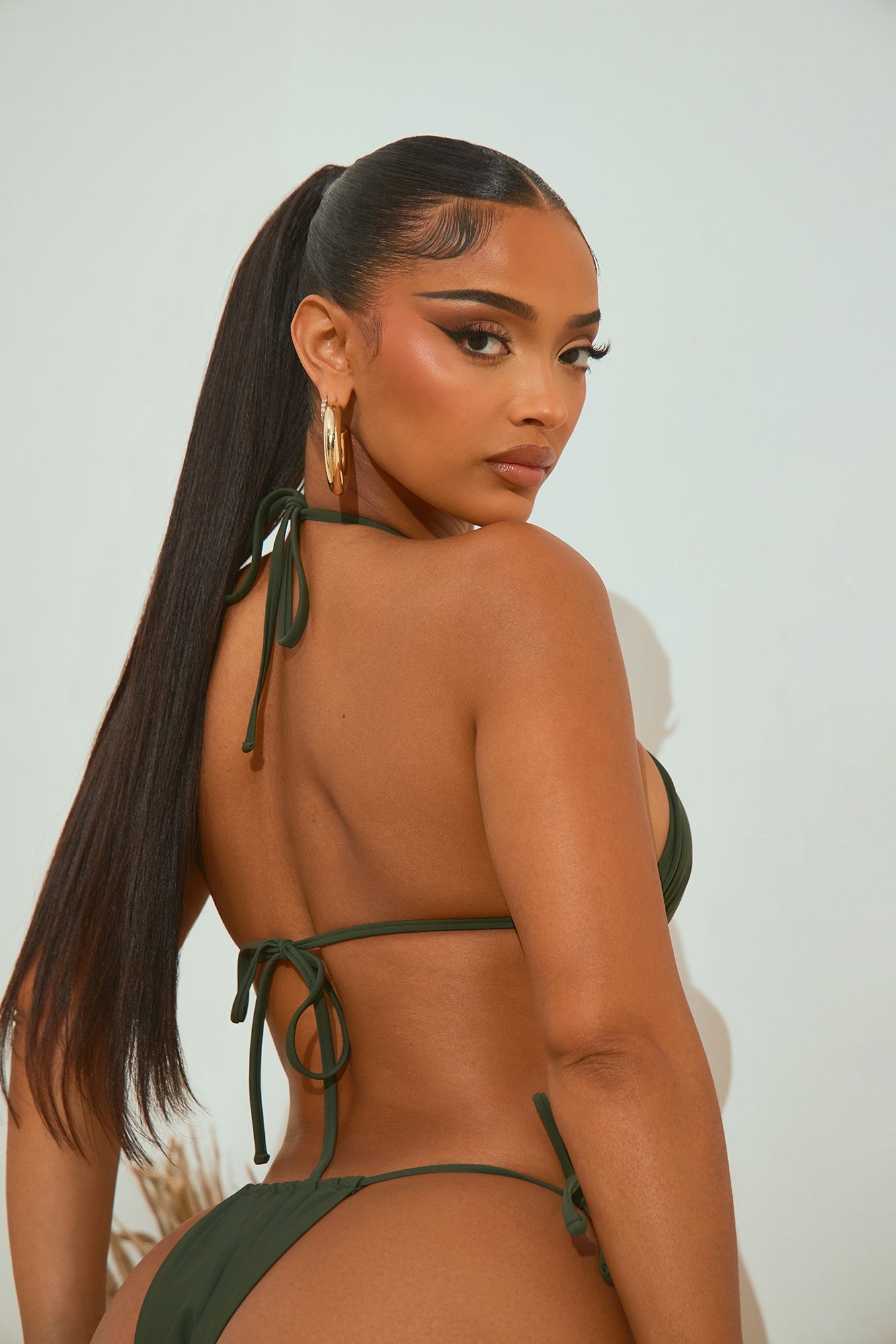 Maui Mix And Match Triangle Bikini Top - Olive image 7
