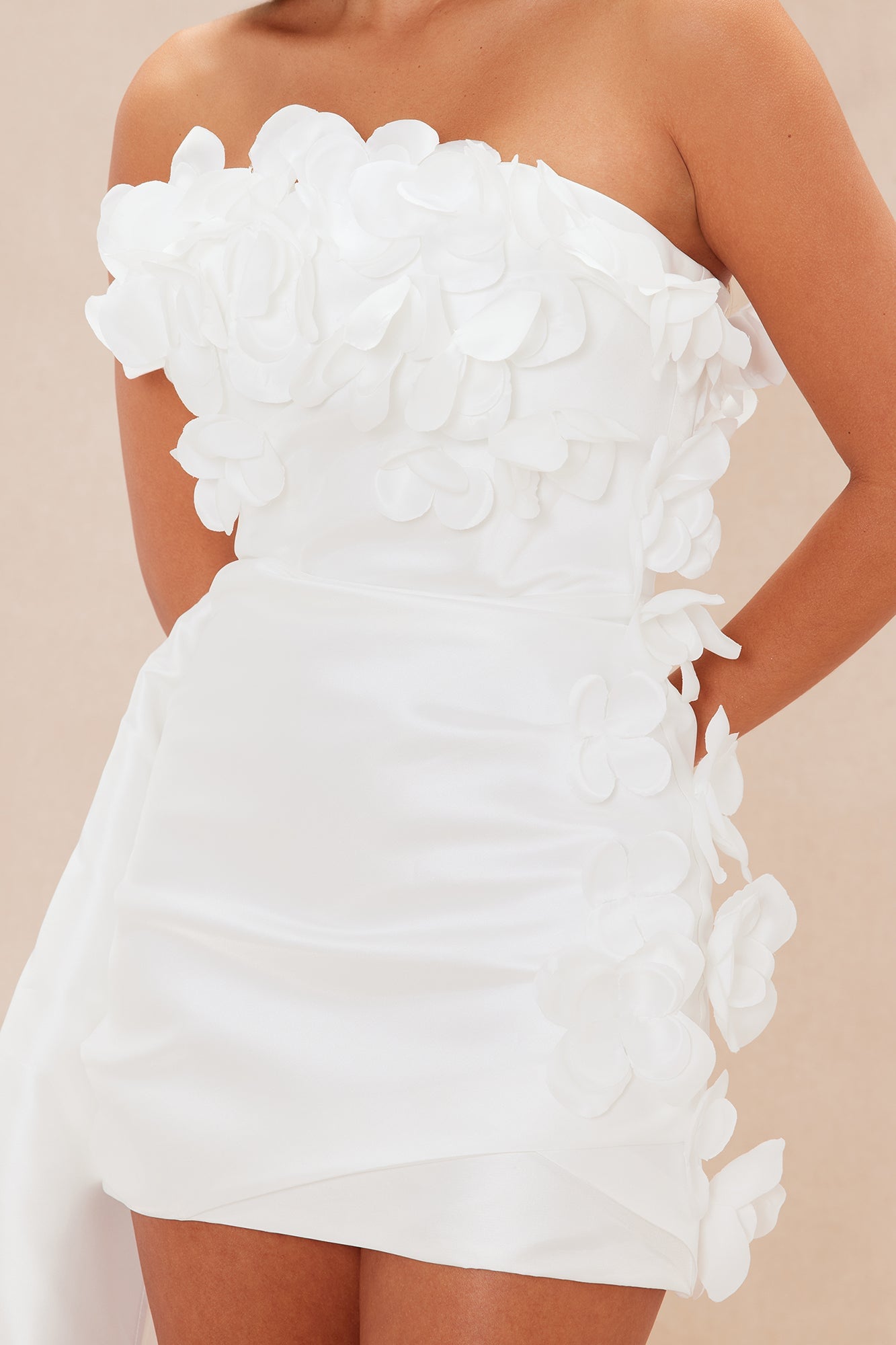 Jannel Taffeta Mini Dress - White image 7