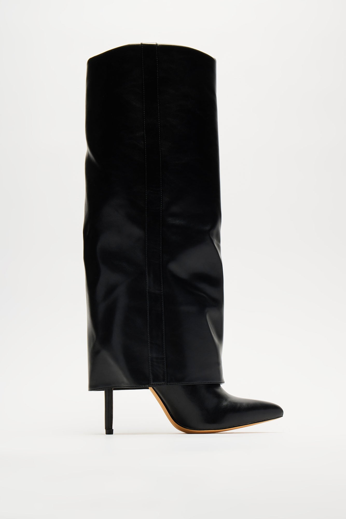 Always A Baddie Knee High Heeled Boots - Black image 3