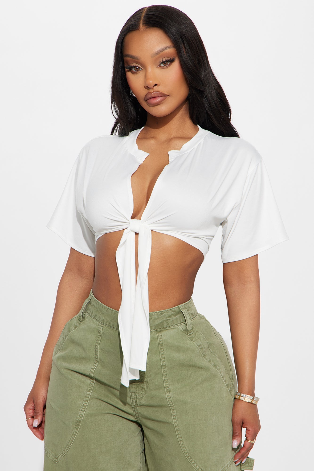 On To You Short Sleeve Top - White image 5