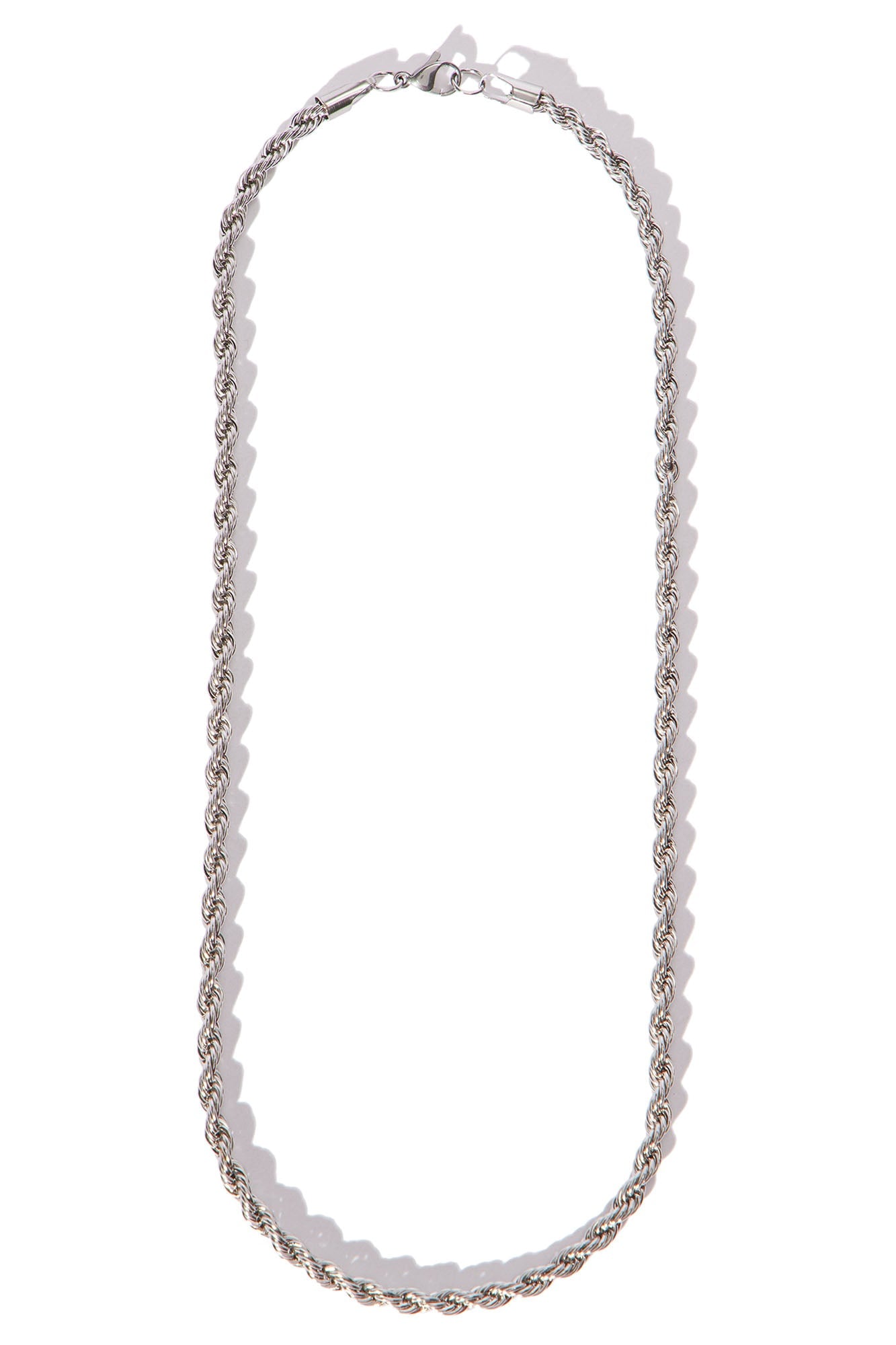 5mm Rope Chain Necklace - Silver image 3