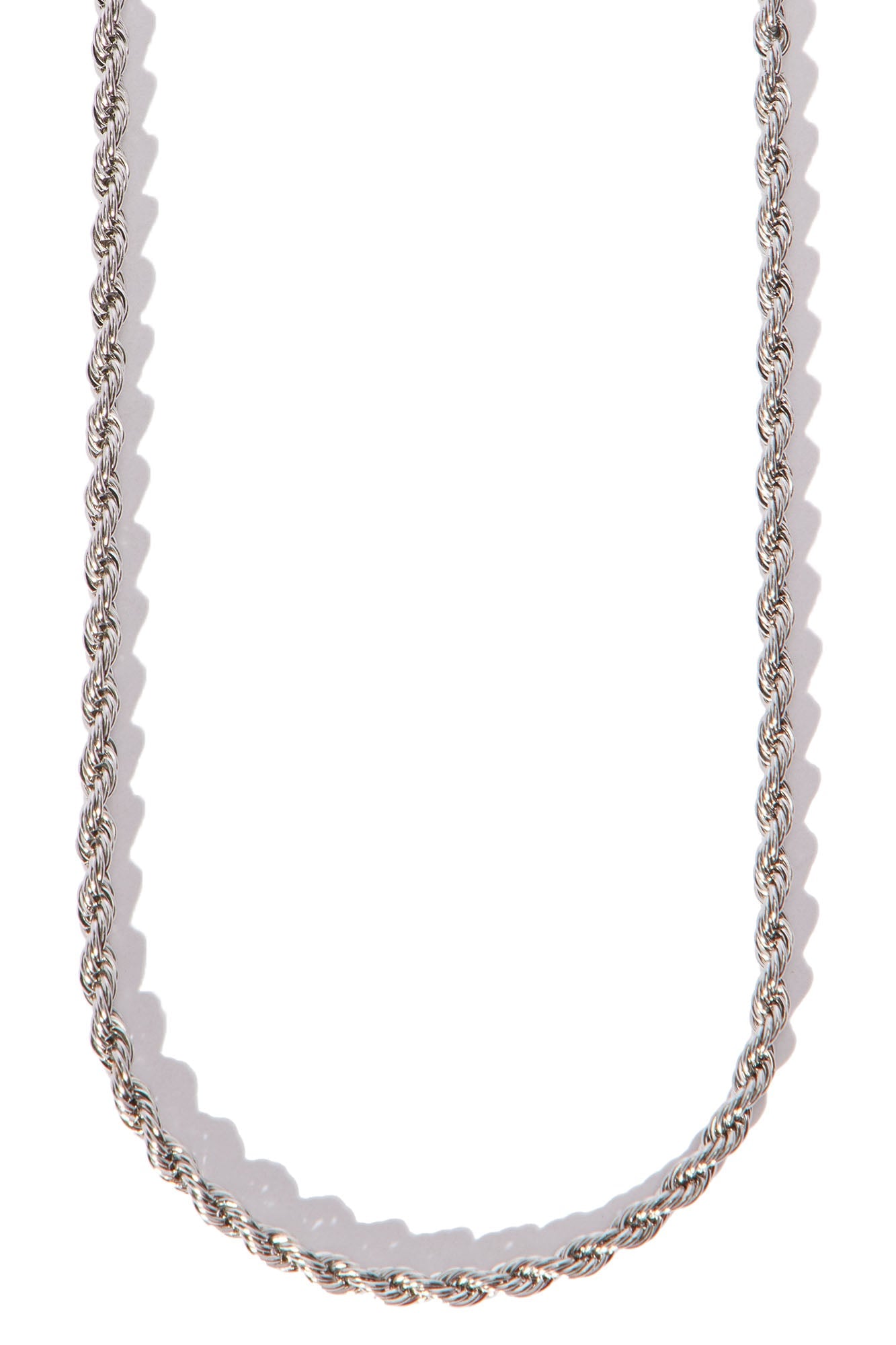 5mm Rope Chain Necklace - Silver image 4
