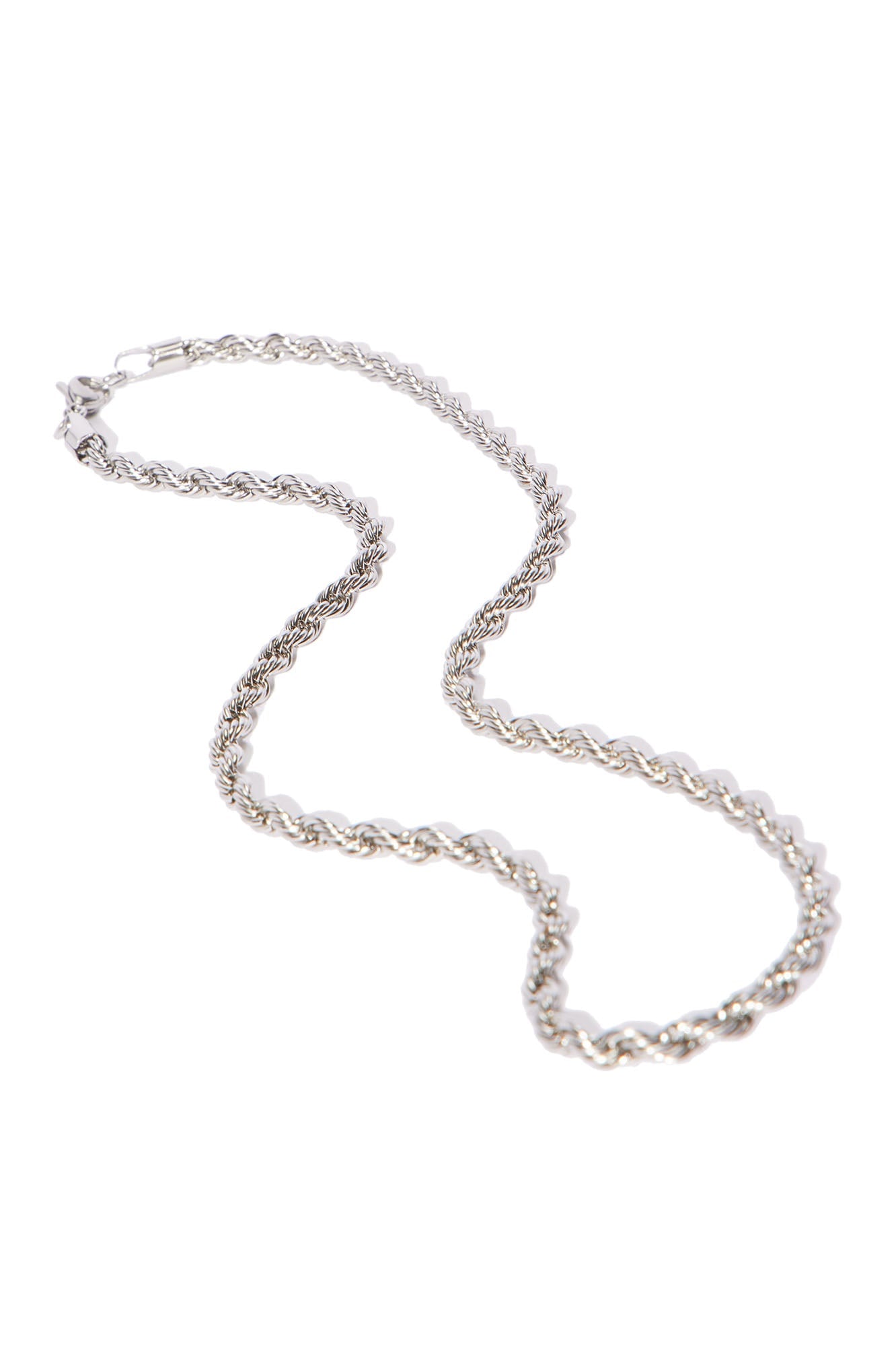 5mm Rope Chain Necklace - Silver image 5