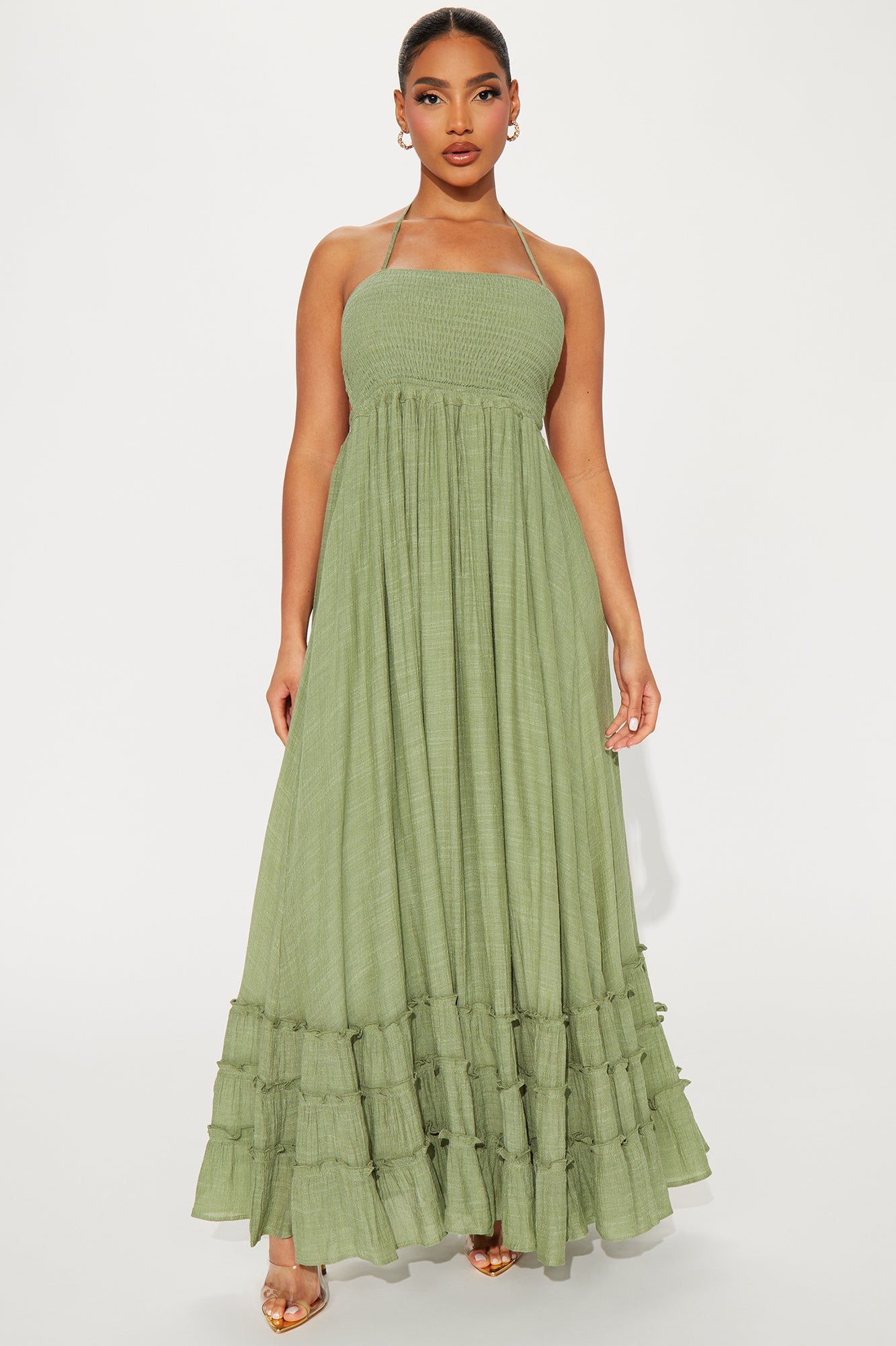 Hayley Halter Maxi Dress - Sage image 4