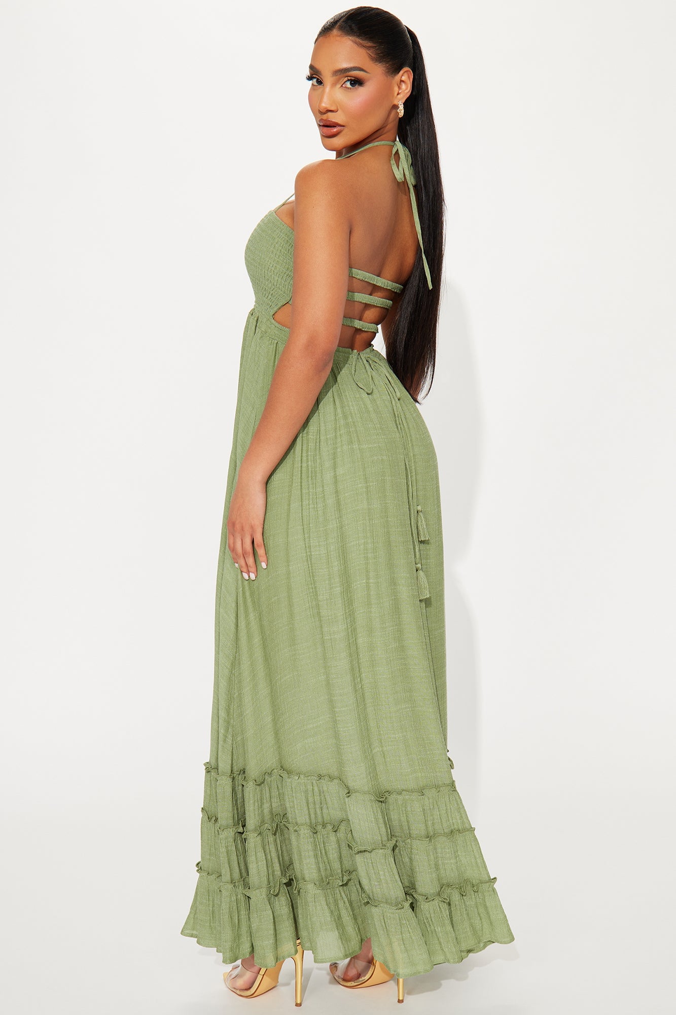 Hayley Halter Maxi Dress - Sage image 6
