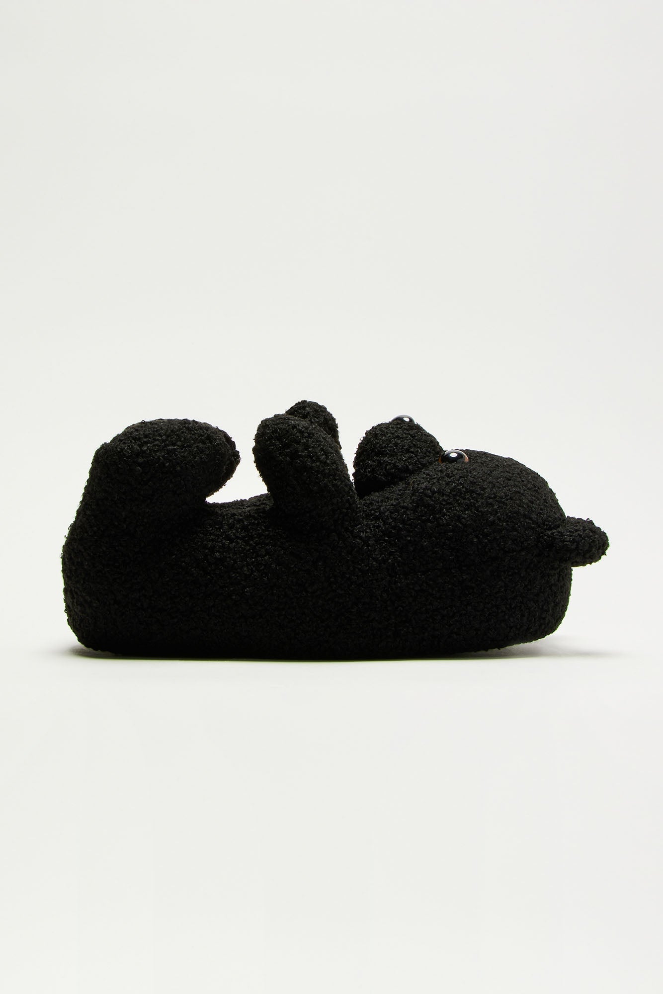 Beary Cute Sherpa Slippers - Black image 4