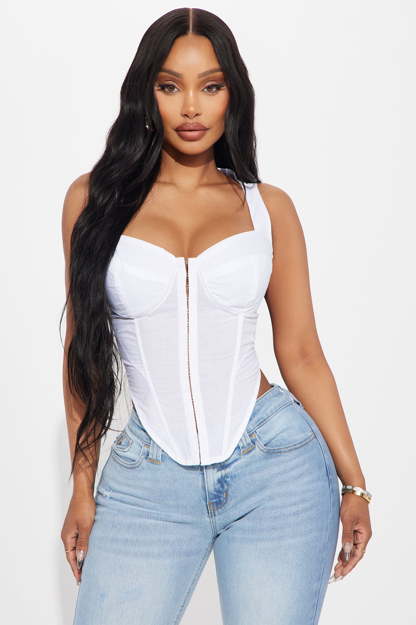 Slay The Day Corset Top - White image 4