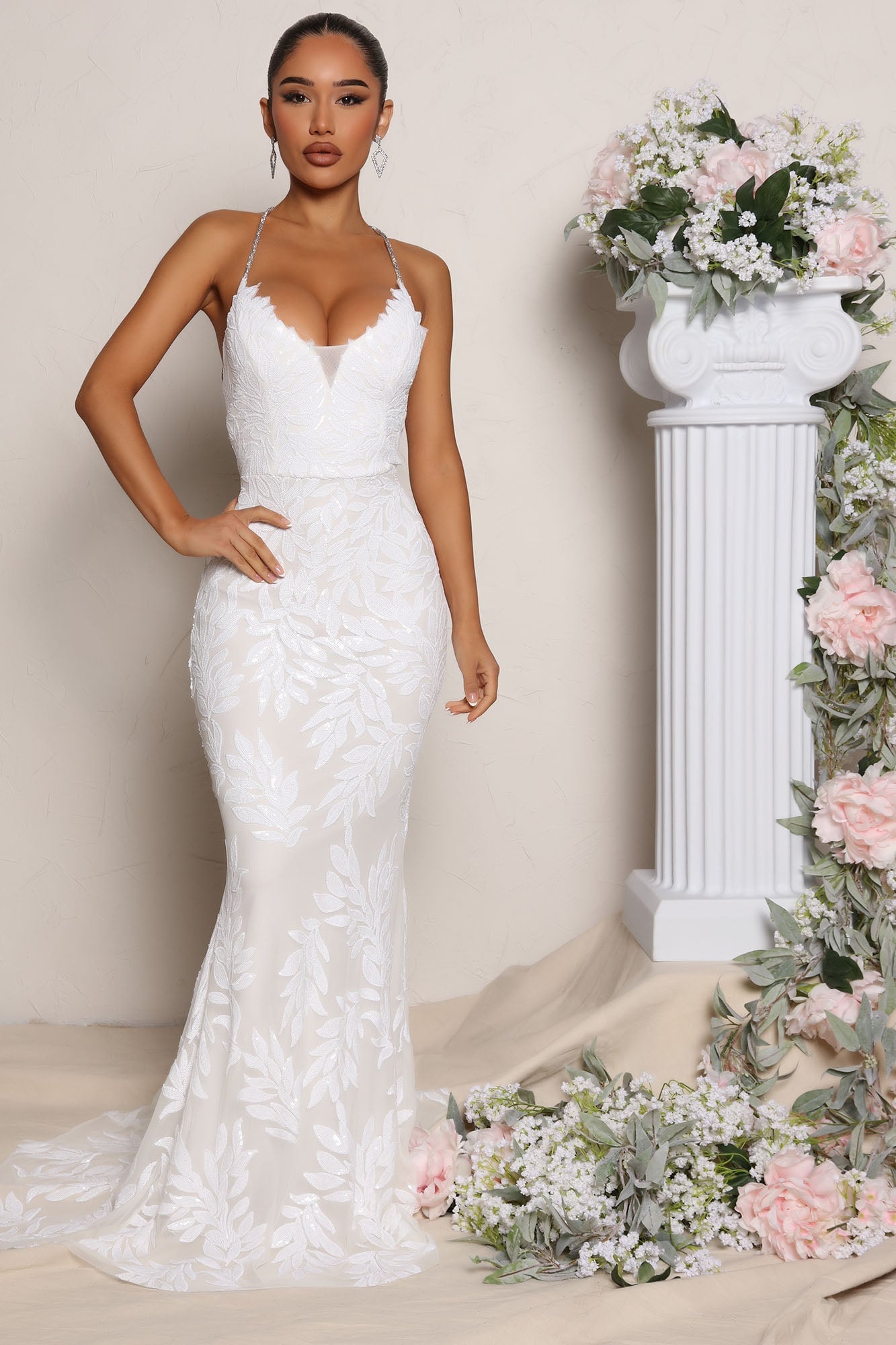 Steadfast Love Sequin Gown - White image 5