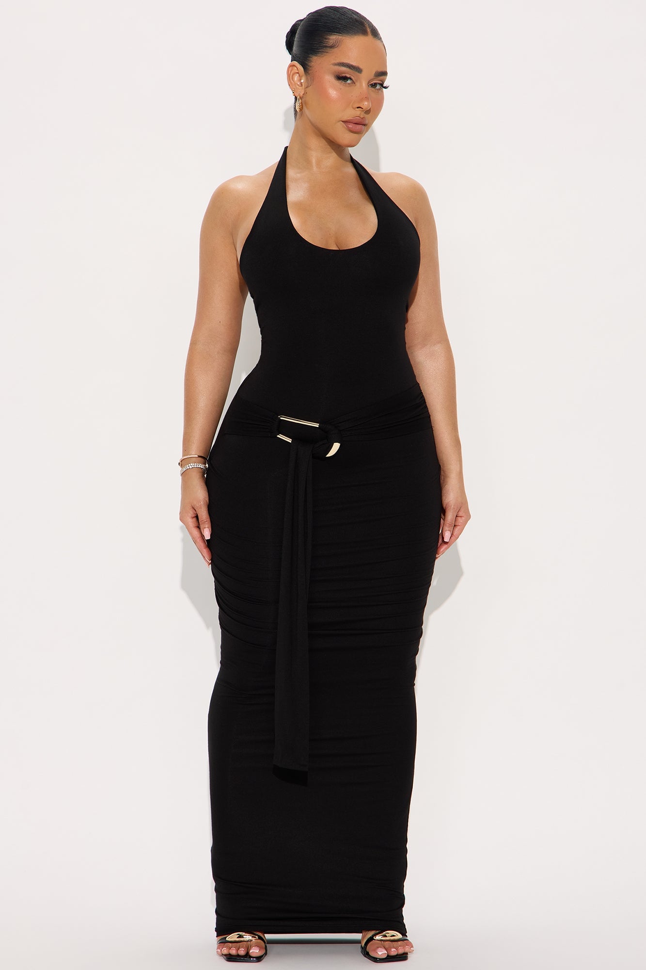 My Favorite Part Halter Maxi Dress - Black image 4