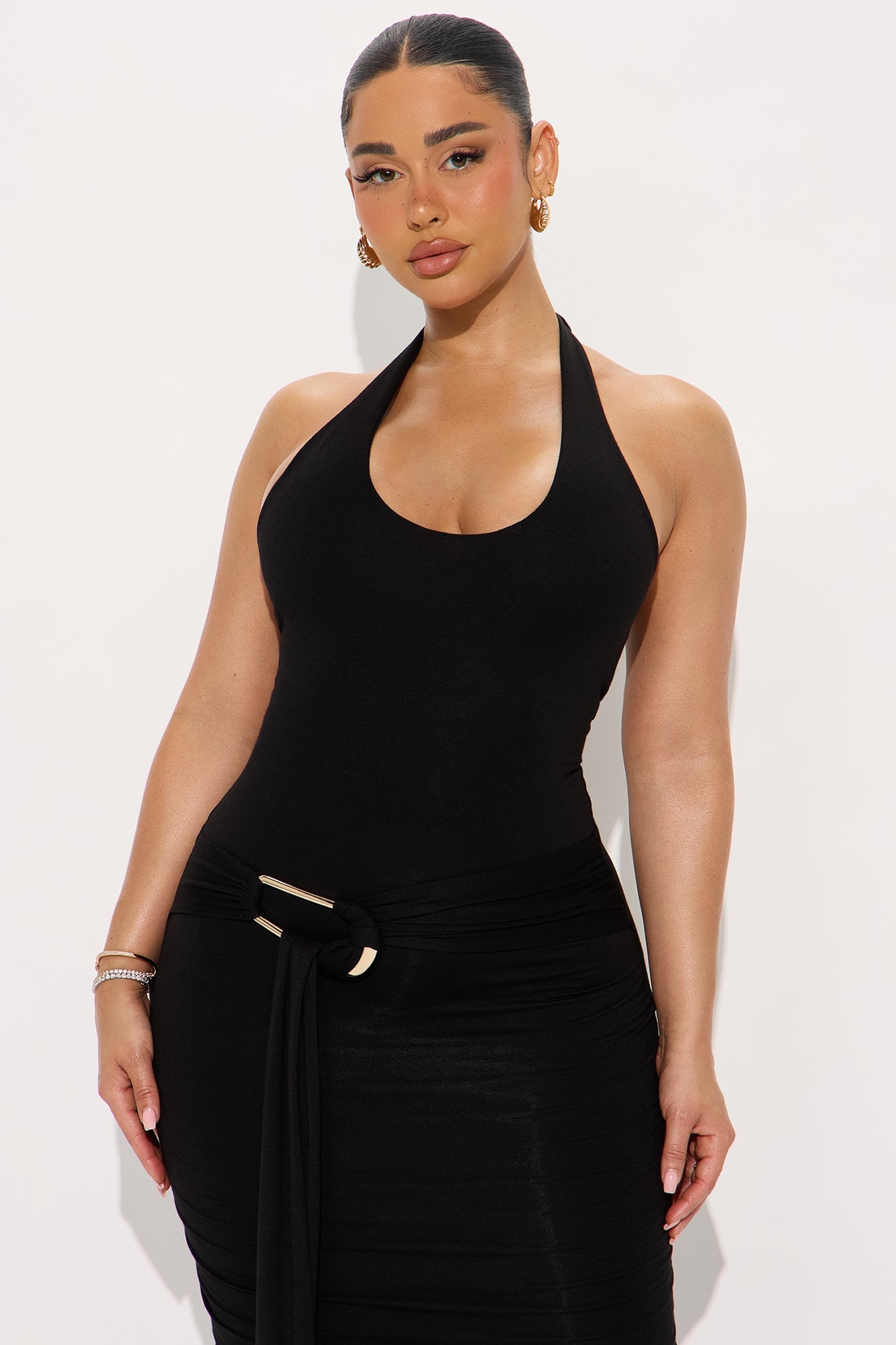 My Favorite Part Halter Maxi Dress - Black image 5