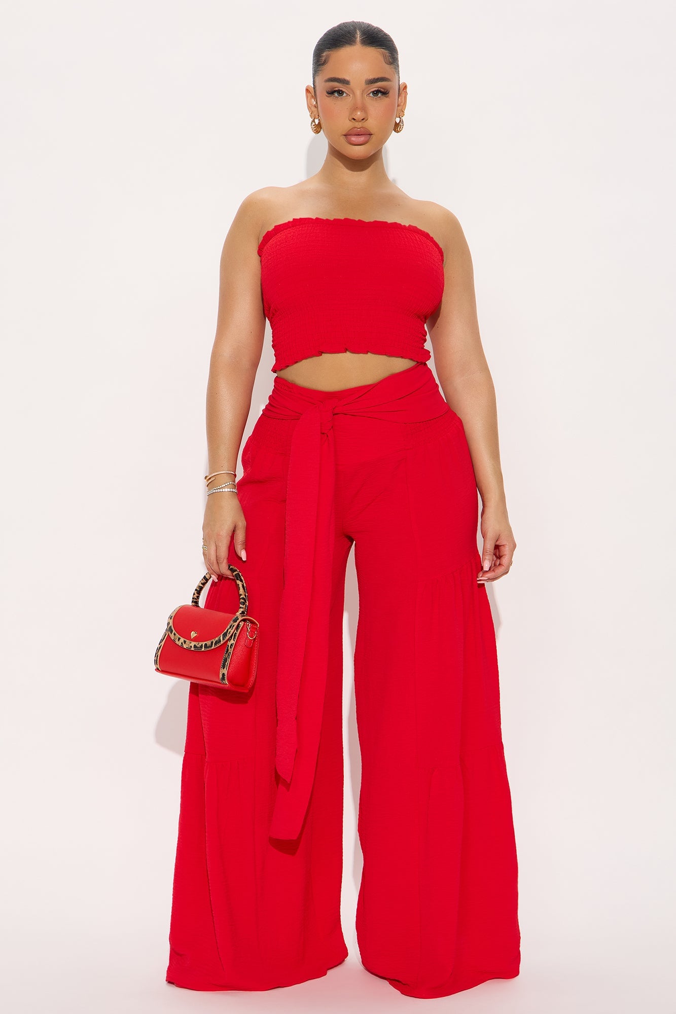 Live In Paradise Pant Set - Red image 4
