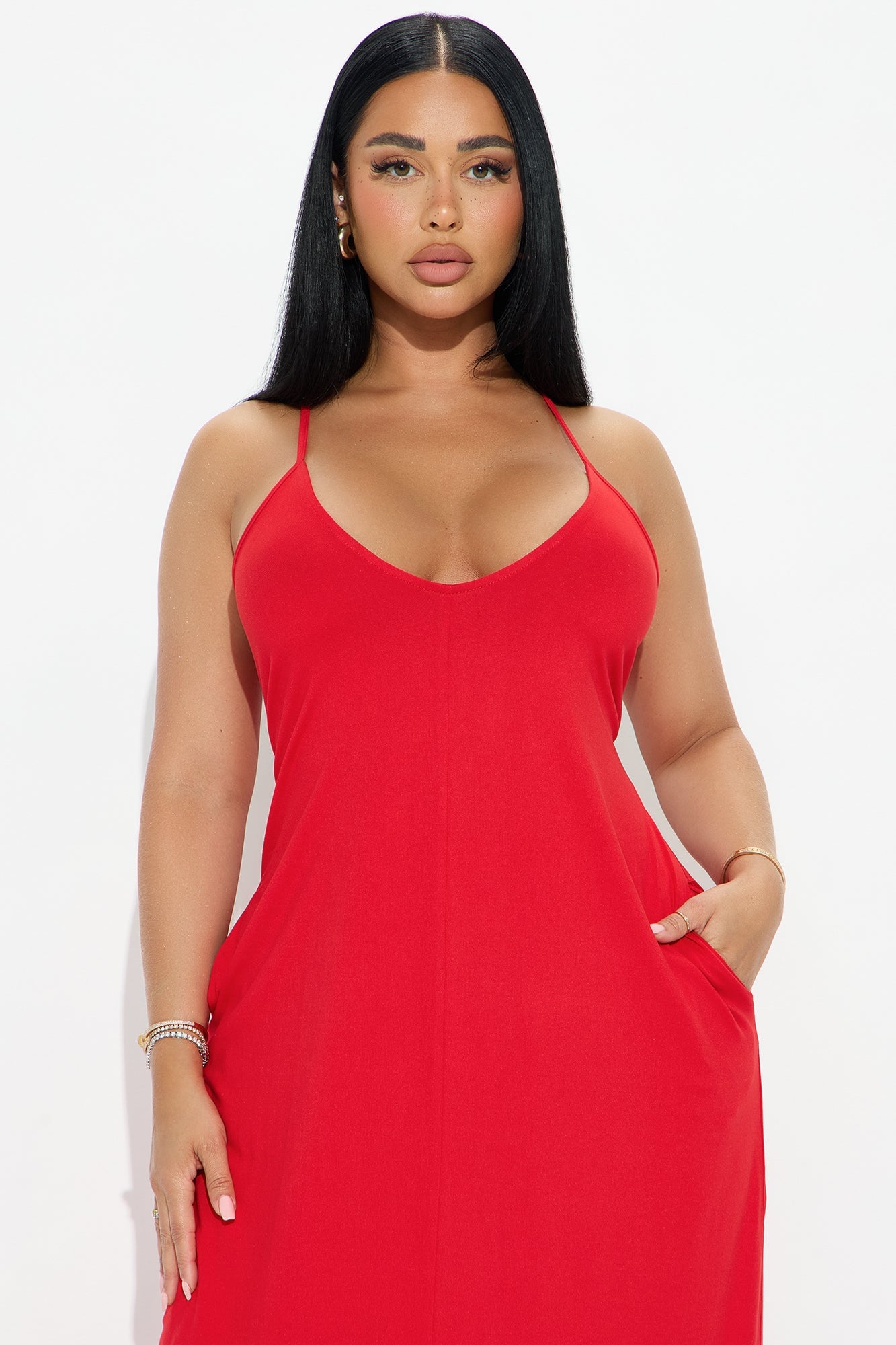 Simple Saturday Maxi Dress - Red image 5