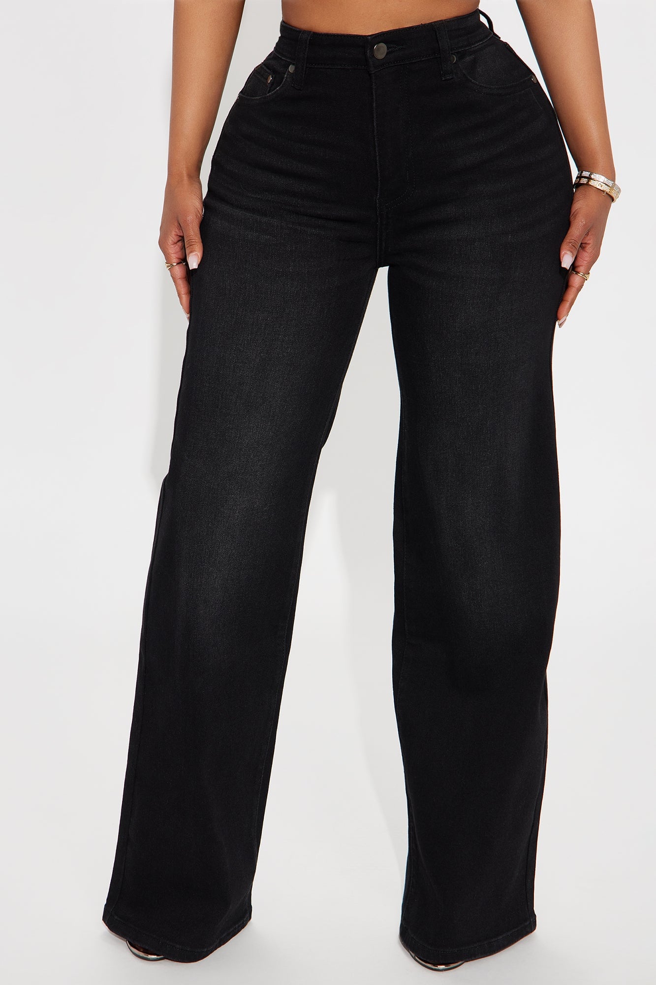 Everyday Basic Straight Leg Denim Jeans - Black image 5