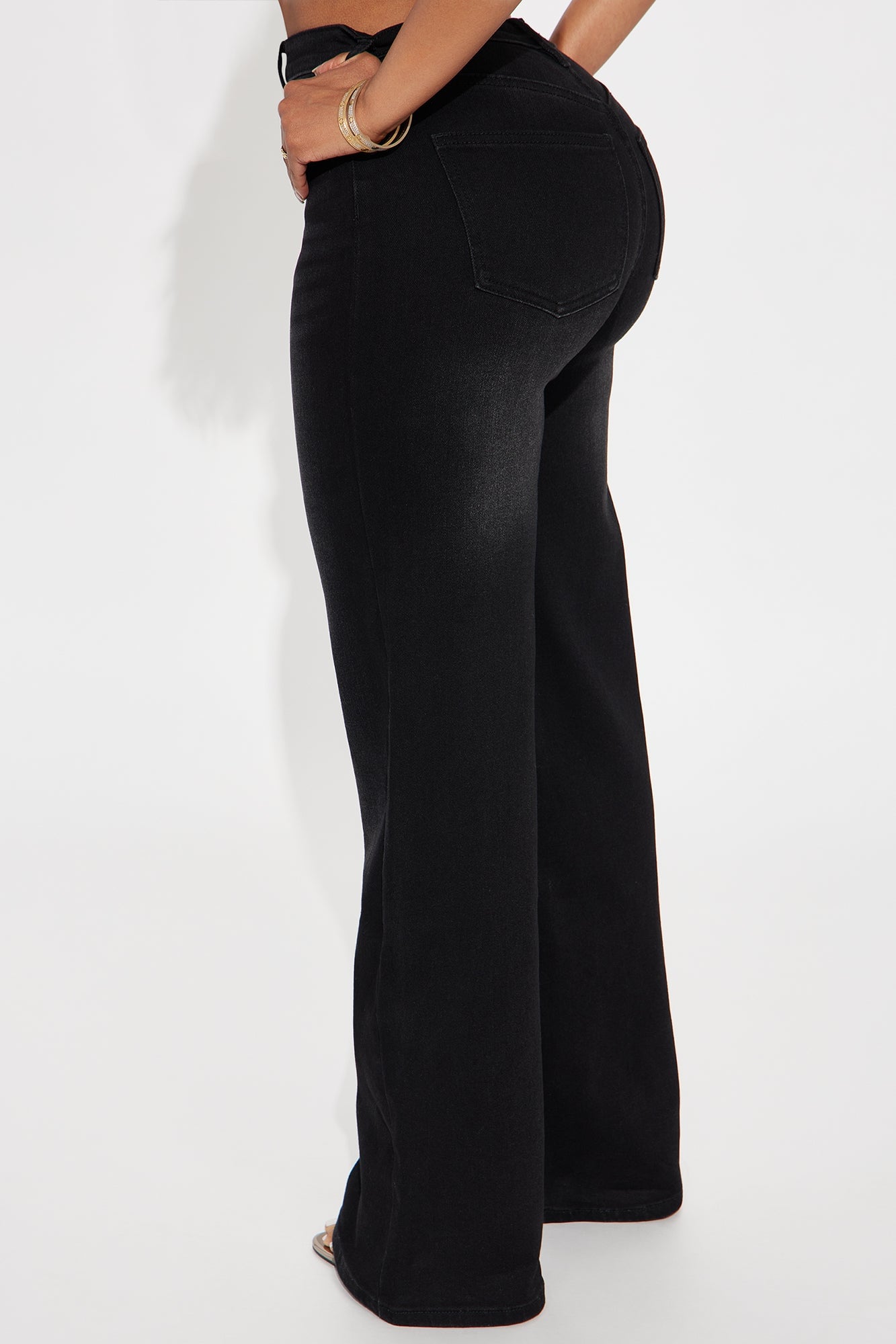 Everyday Basic Straight Leg Denim Jeans - Black image 6