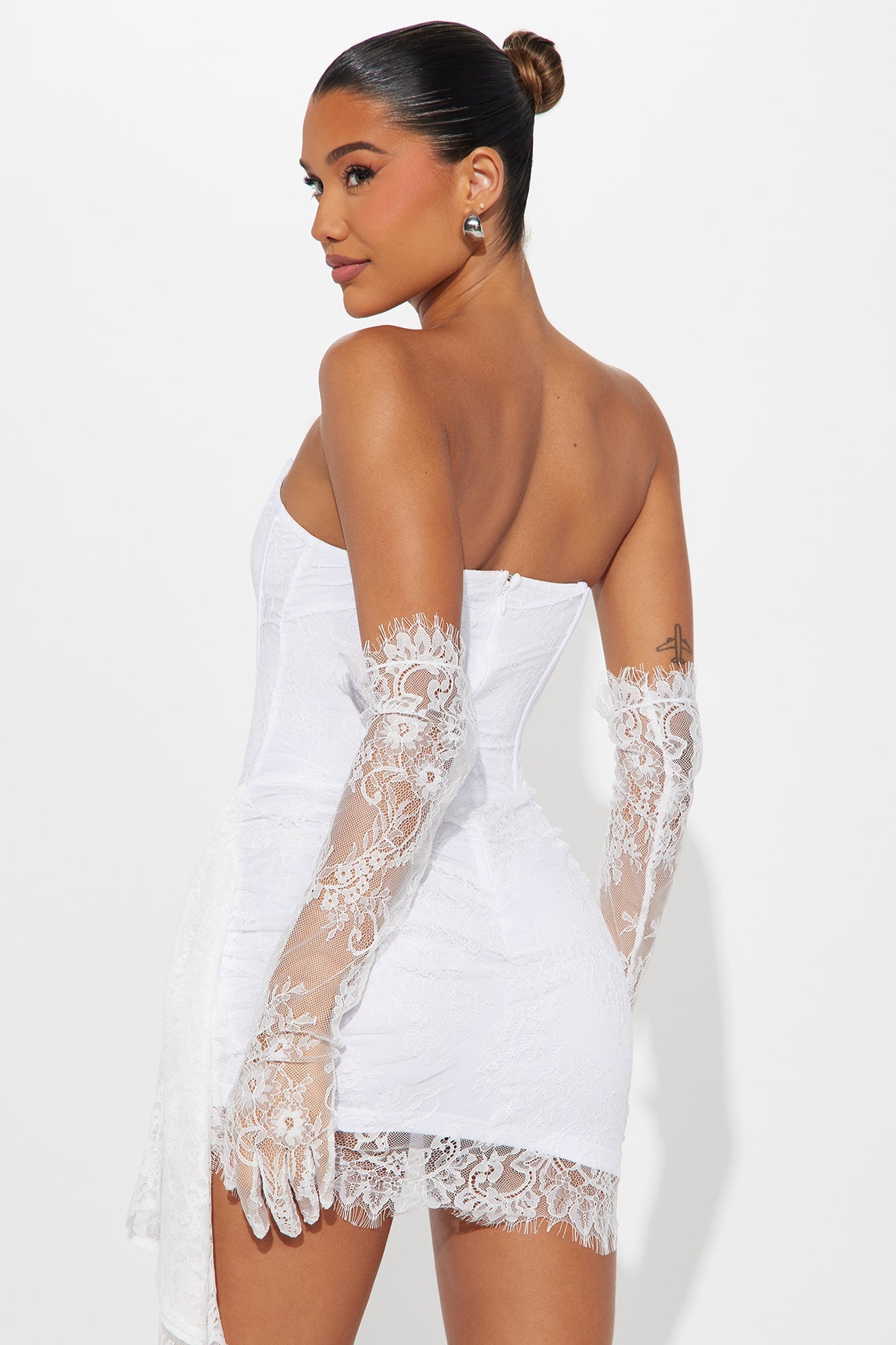 Always Sweet Corset Mini Dress Set - White image 7