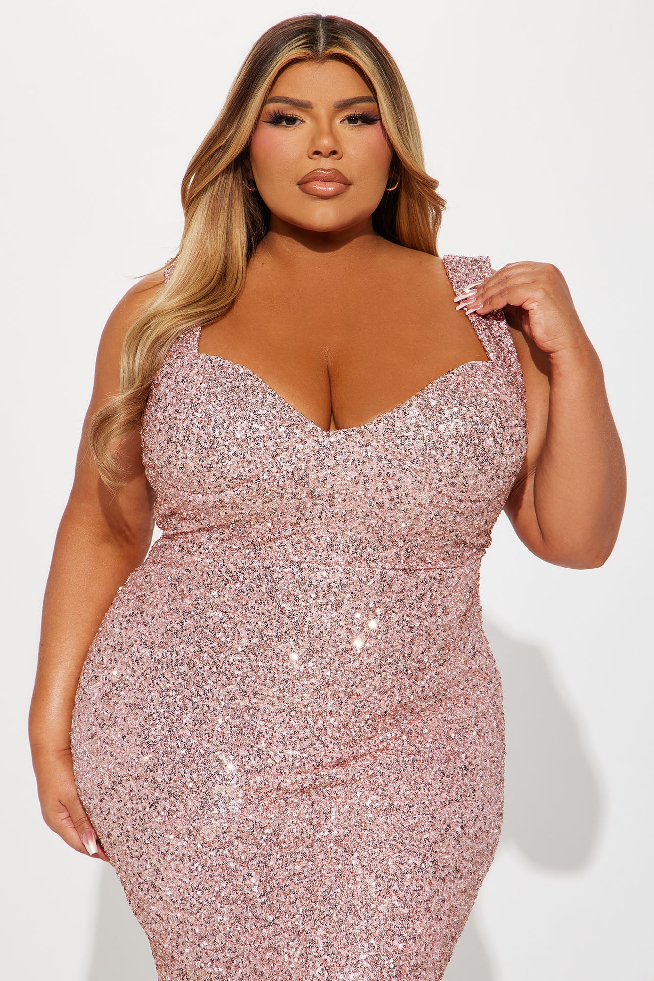 Alora Sequin Maxi Dress - Rose image 2
