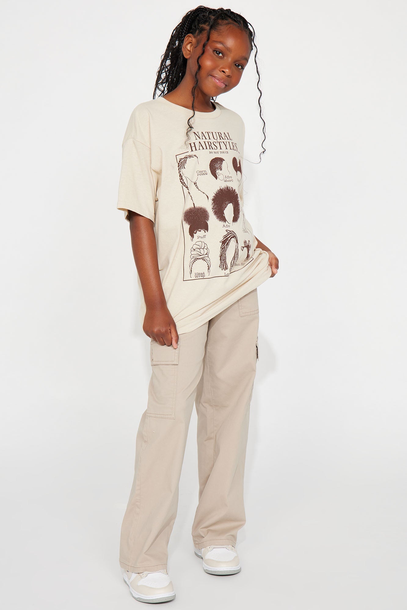 Mini Make It Worth It Straight Leg Uniform Cargo - Khaki image 1