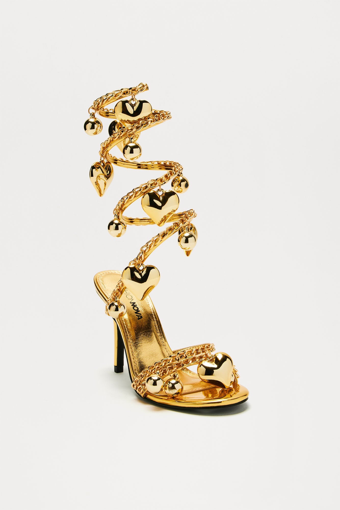 Lost Love Wrap Up Heels - Gold image 3