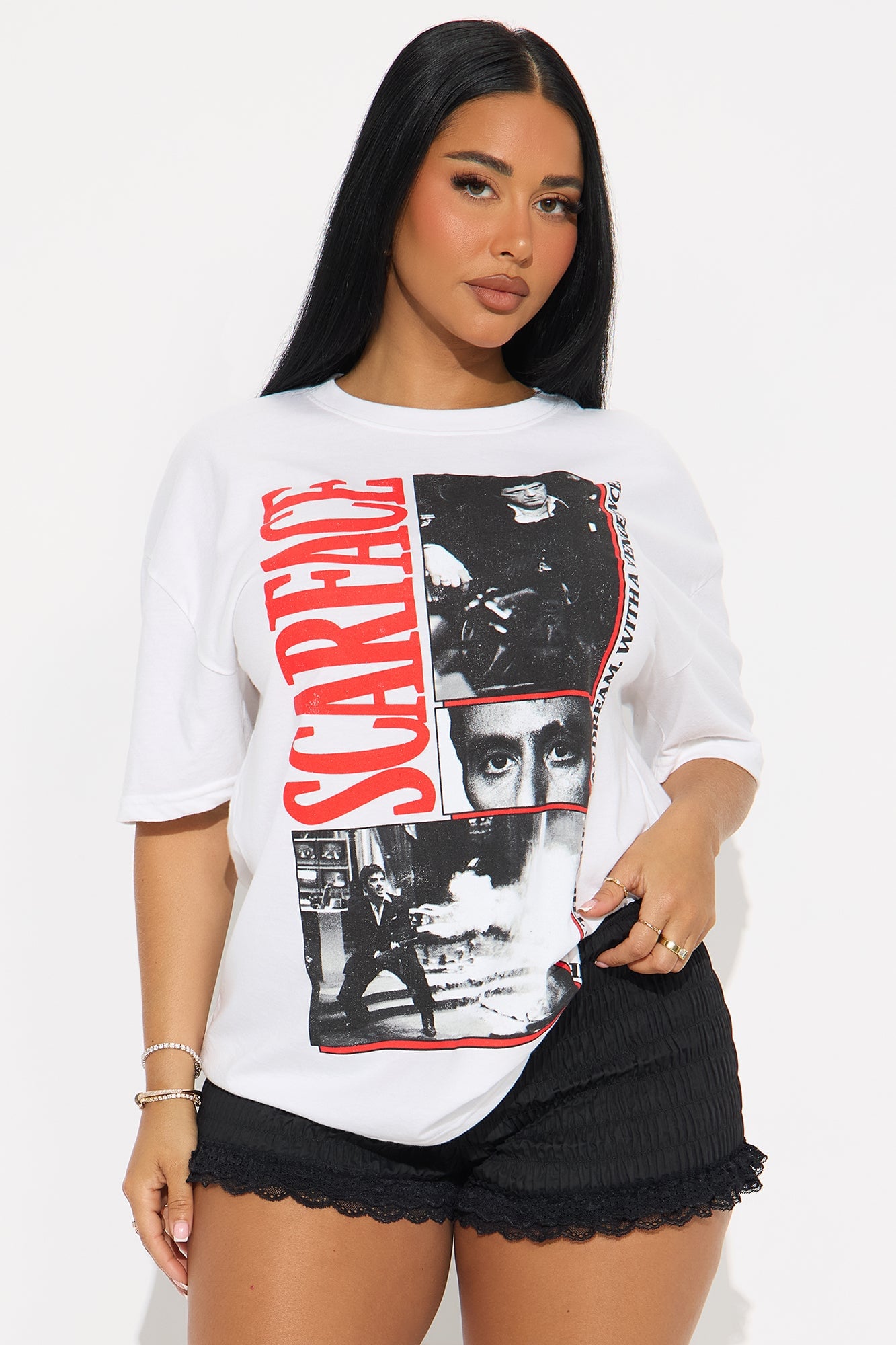 Scarface Film Oversized Tee - Cream image 3