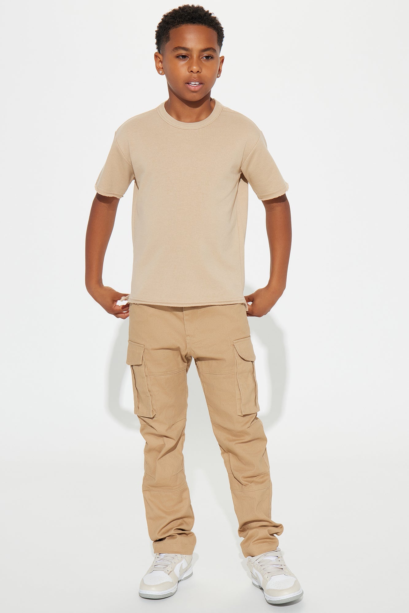 Mini I Like How It Looks Oversized Terry Short Sleeve Tee - Tan image 2