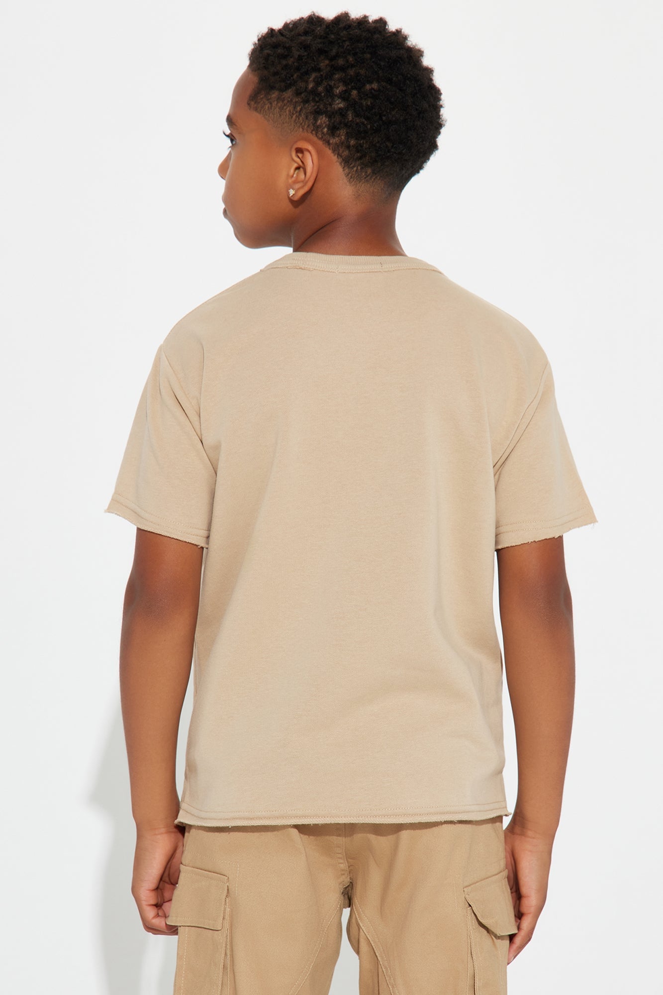 Mini I Like How It Looks Oversized Terry Short Sleeve Tee - Tan image 3