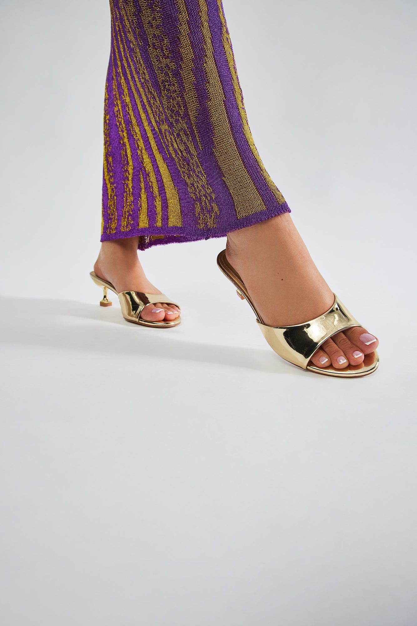 Honey Kitten Heels - Gold image 2