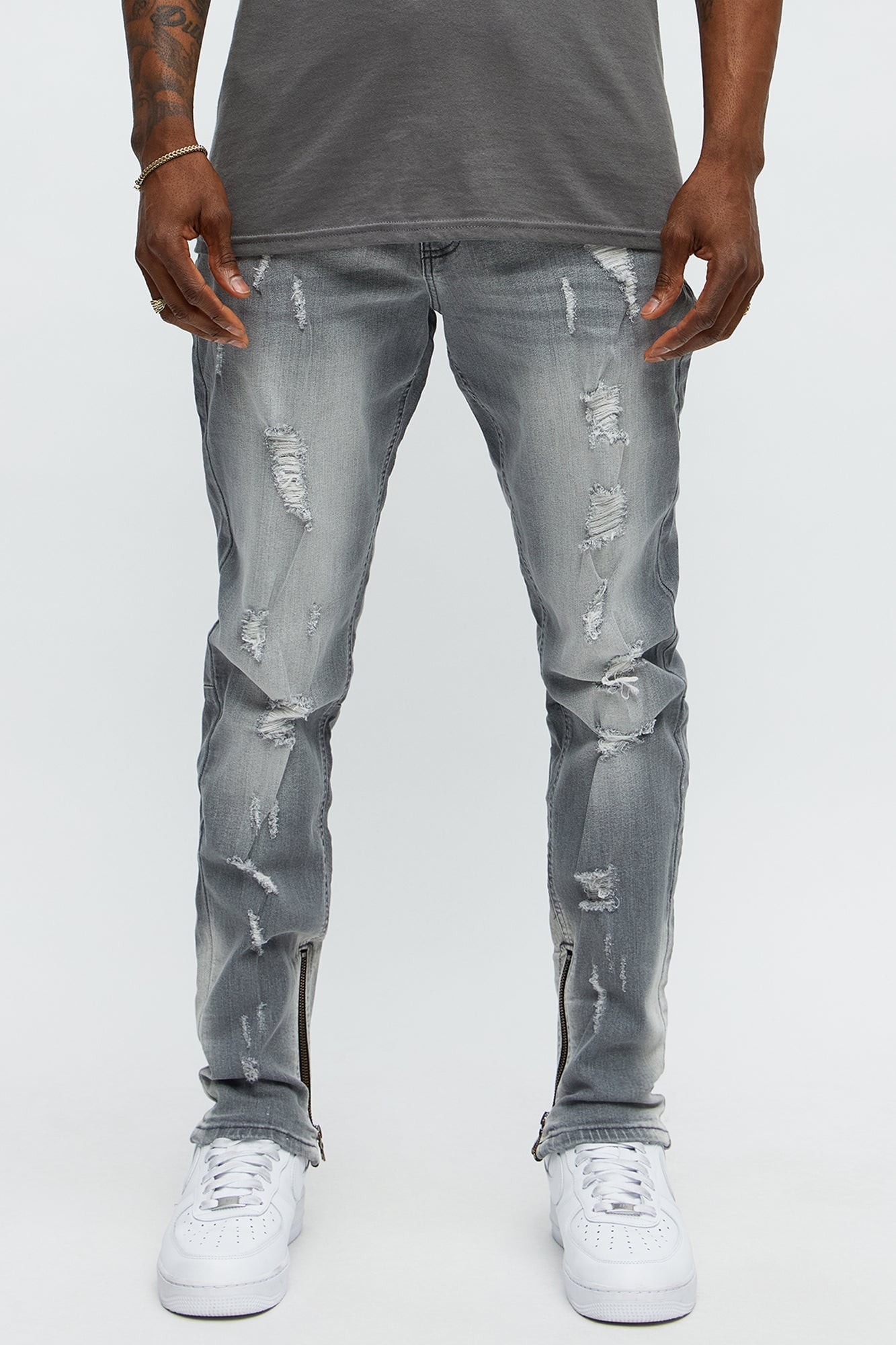 Stay Positive Skinny Jean - Grey image 6