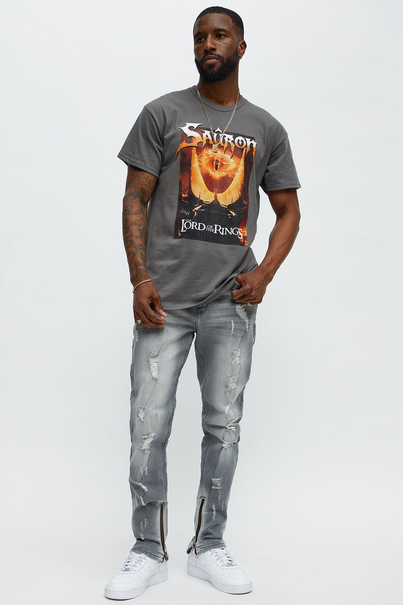Stay Positive Skinny Jean - Grey image 7