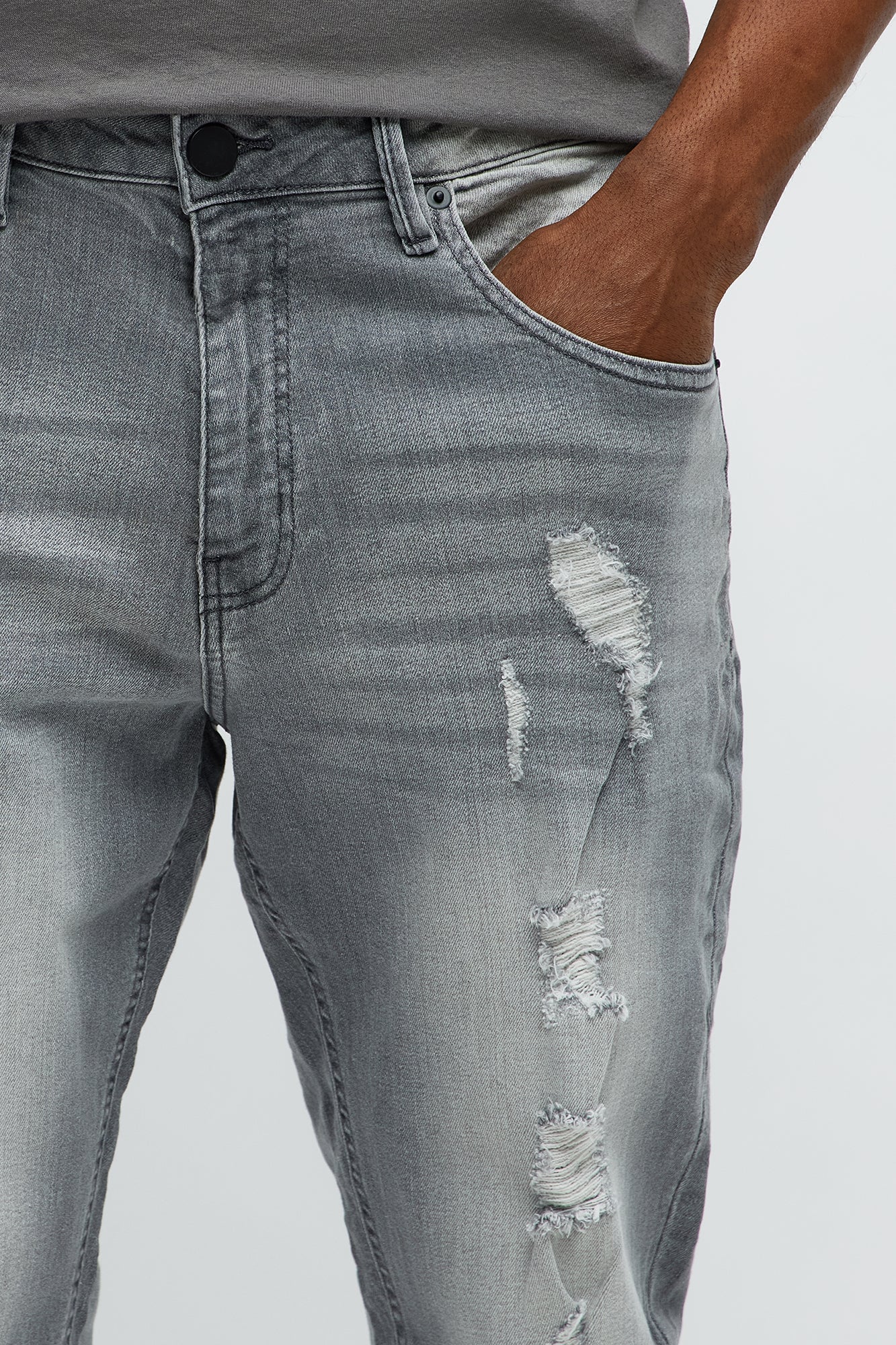 Stay Positive Skinny Jean - Grey image 8