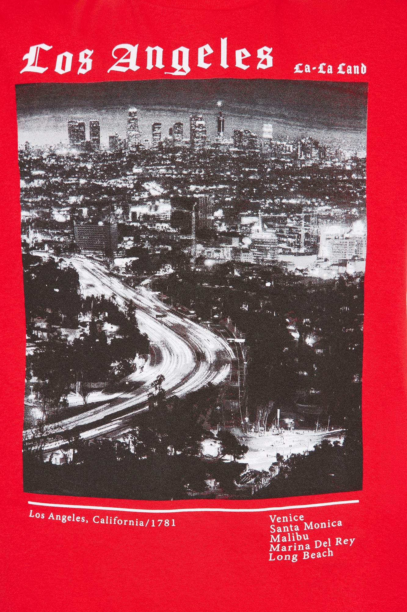 Mini LA City Lights Short Sleeve Tee - Red image 3
