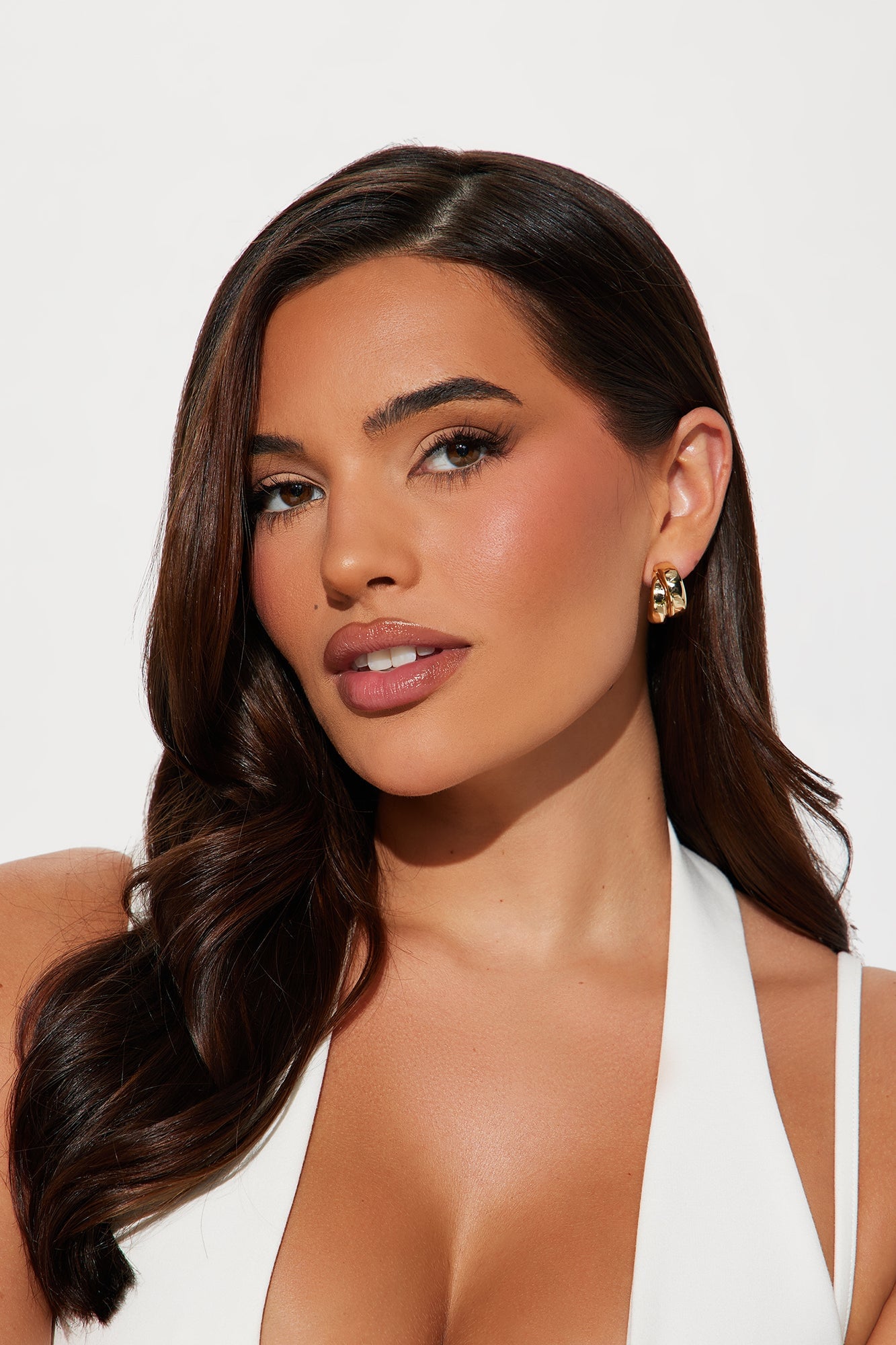 Gleam On Hoop Earrings - Gold image 2