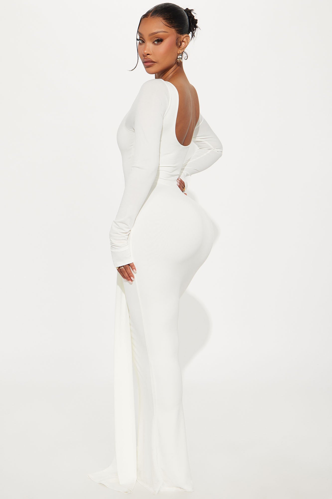 Eloise Boat Neck Maxi Dress - White image 6