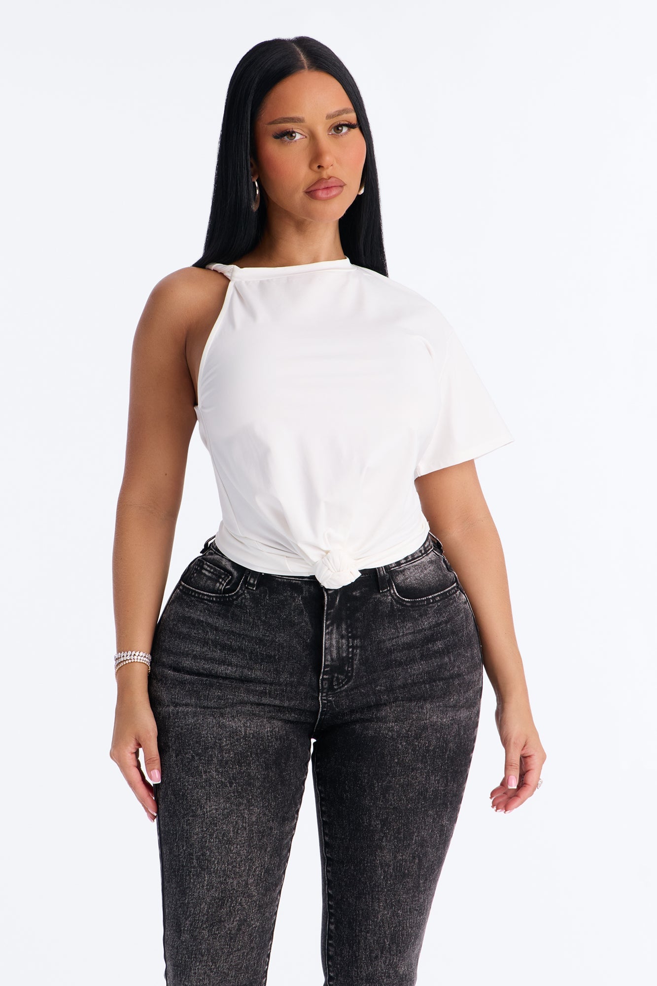 Halfway There Knot Short Sleeve Tee - White image 5