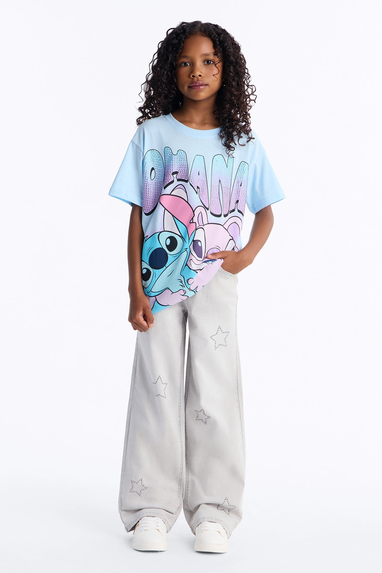 Mini Looking On The Bright Side Wide Leg Jeans - Grey image 1