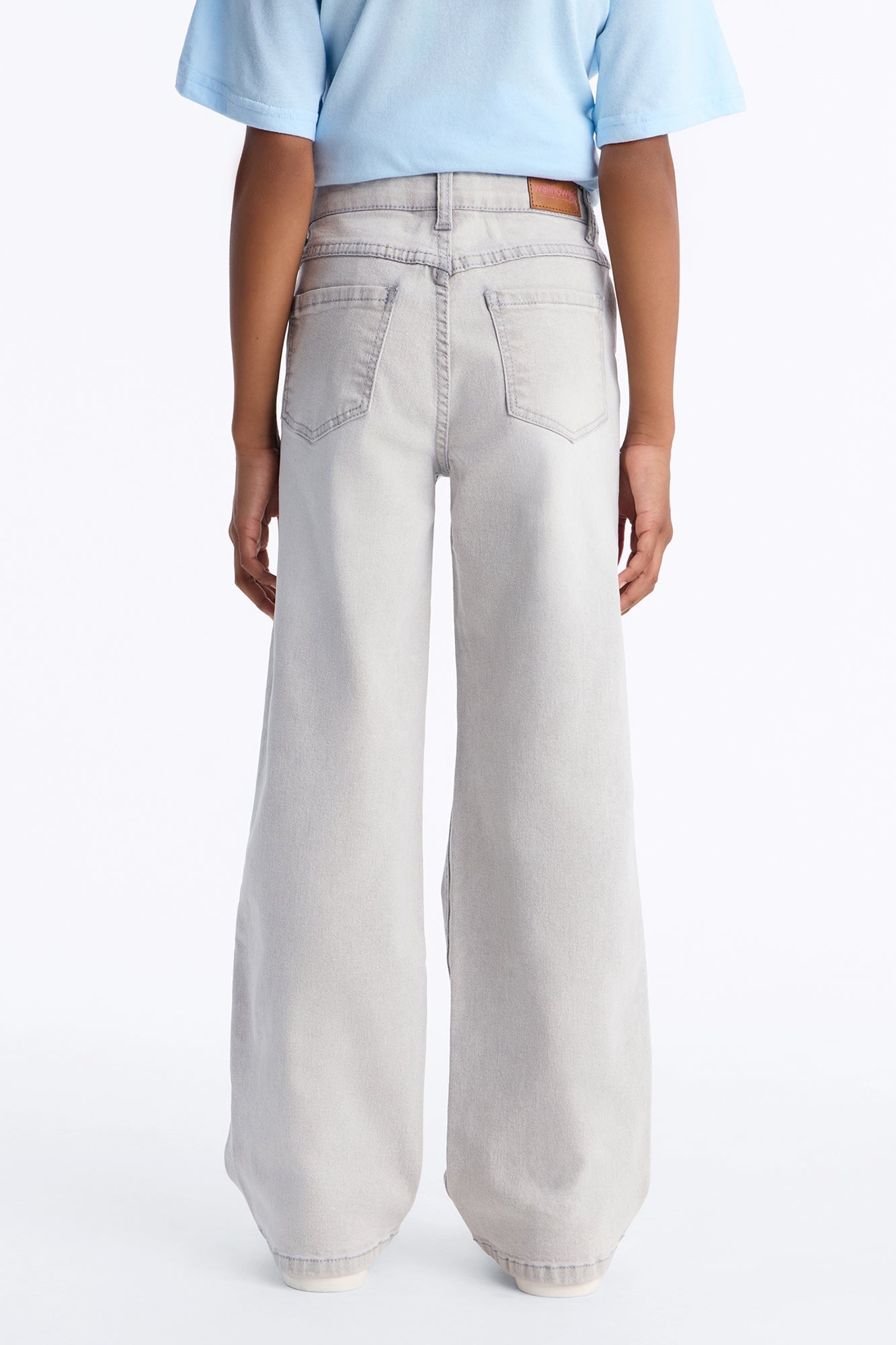 Mini Looking On The Bright Side Wide Leg Jeans - Grey image 4