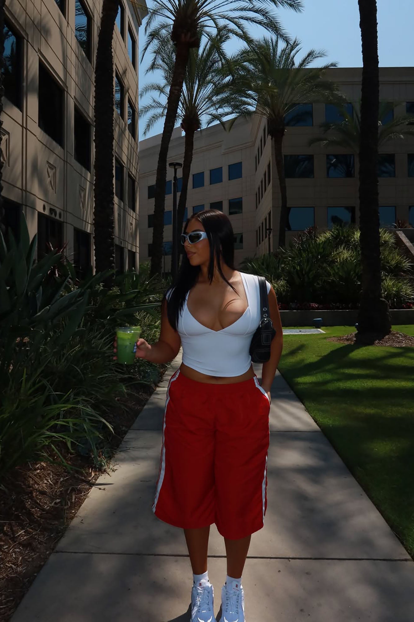 Salty Sweet Plunge Neck Top - White image 6