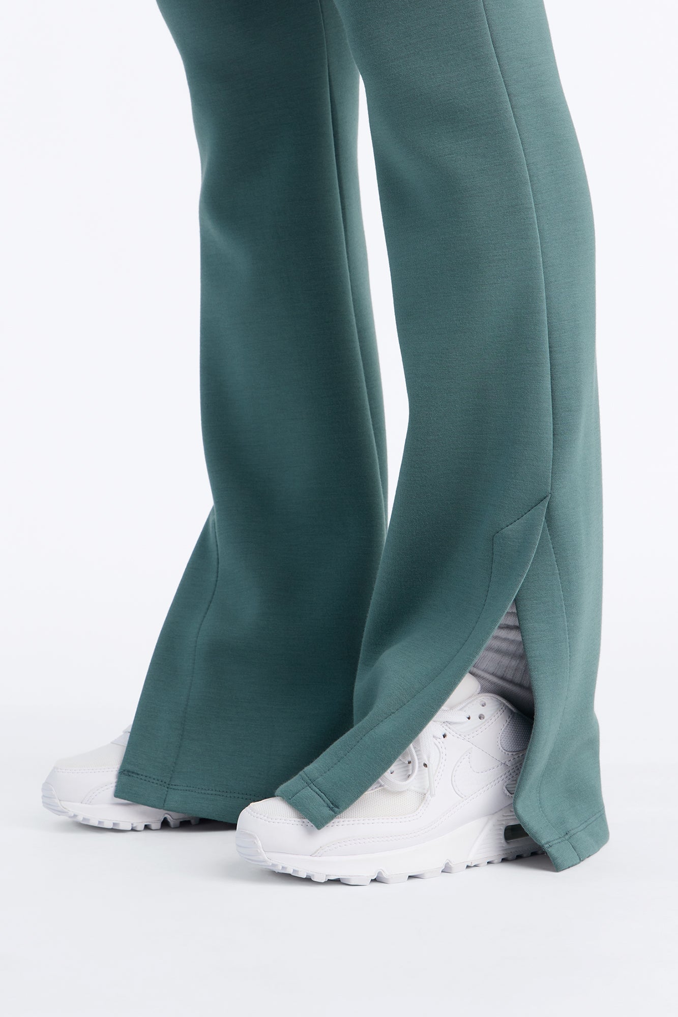 Bella Scuba Slit Lounge Flare Pant - Teal image 4
