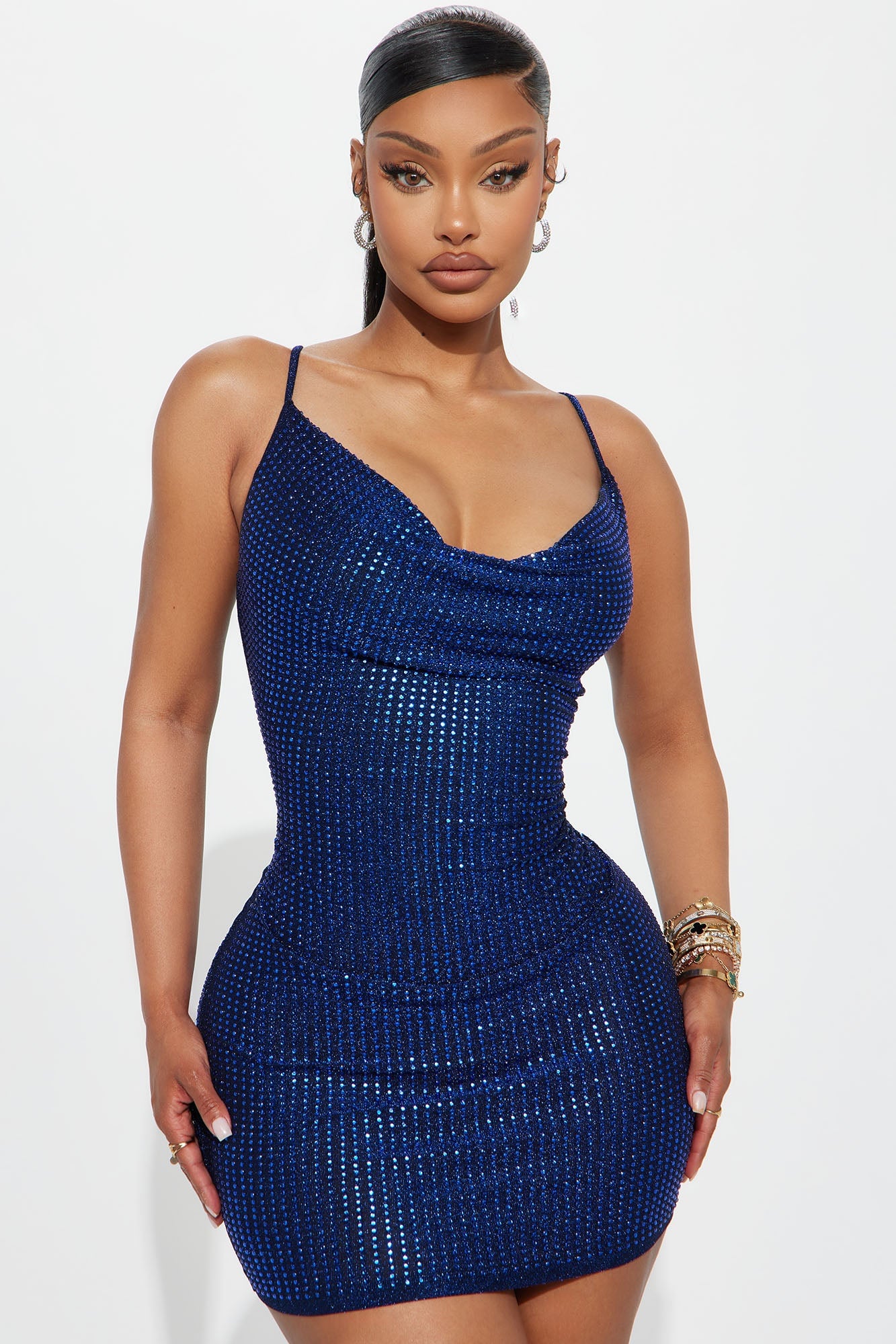 Sparkle City Embellished Mini Dress - Blue image 2