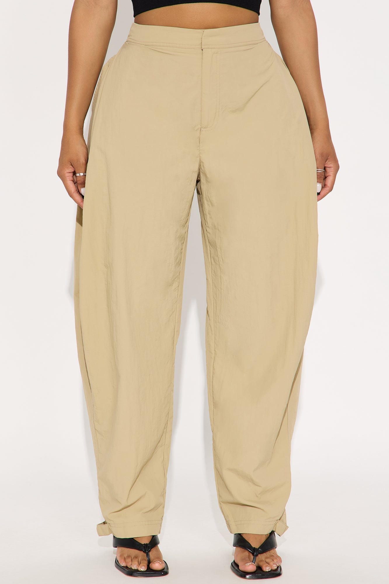 Nylon Windbreaker Pant - Taupe image 6
