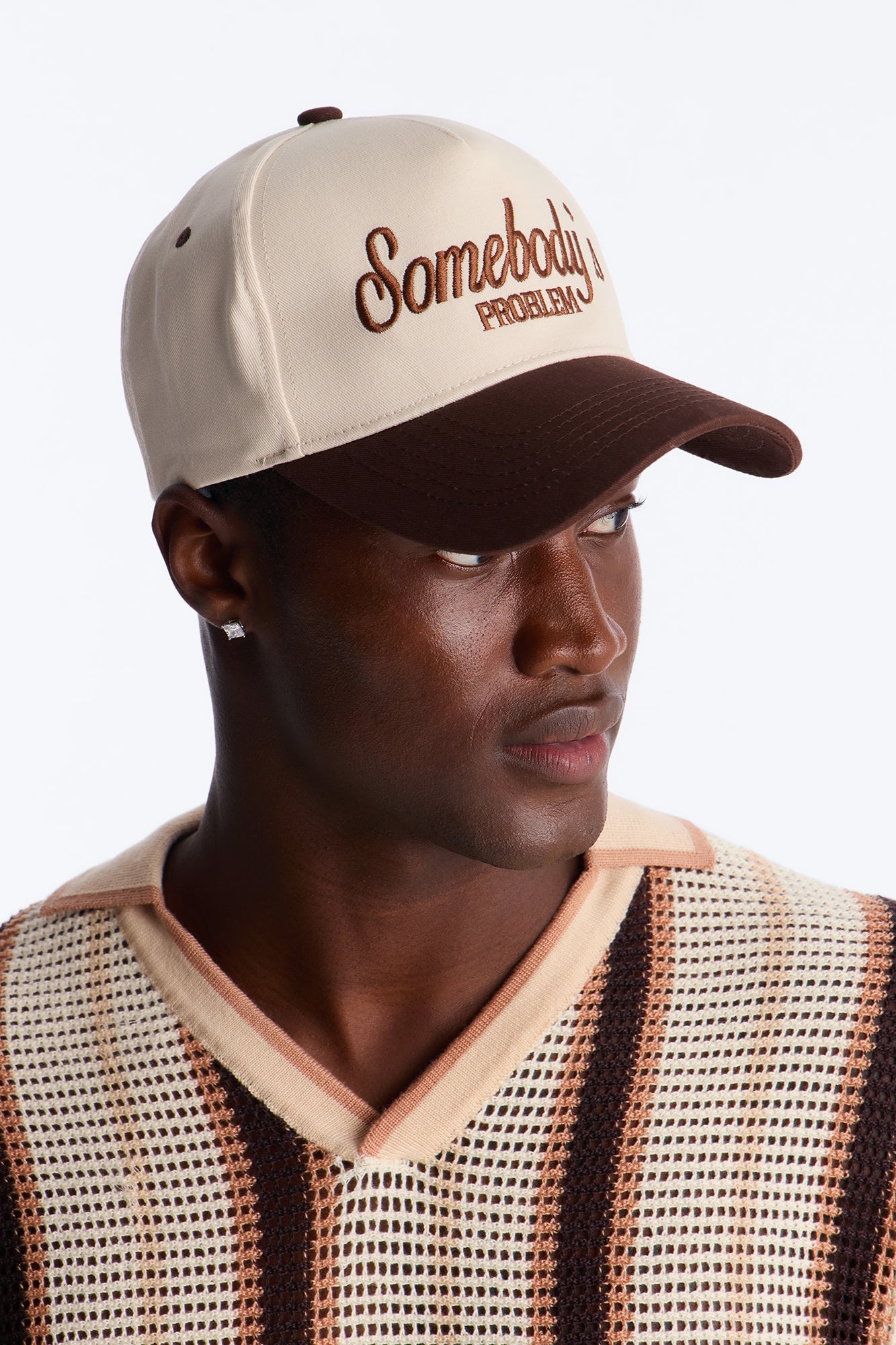 Somebody's Problem Structured Hat - Cream/combo image 1