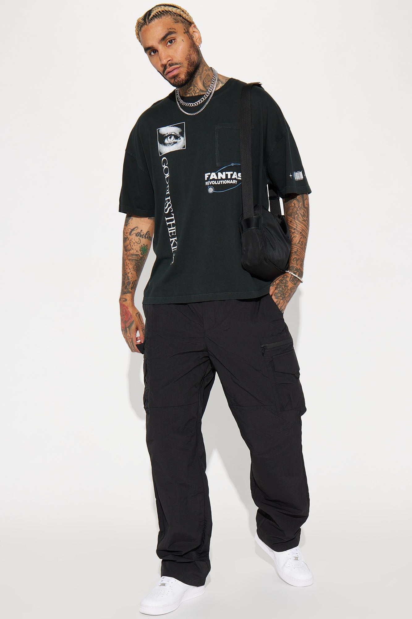Echo Nylon Straight Cargo Pants - Black image 6