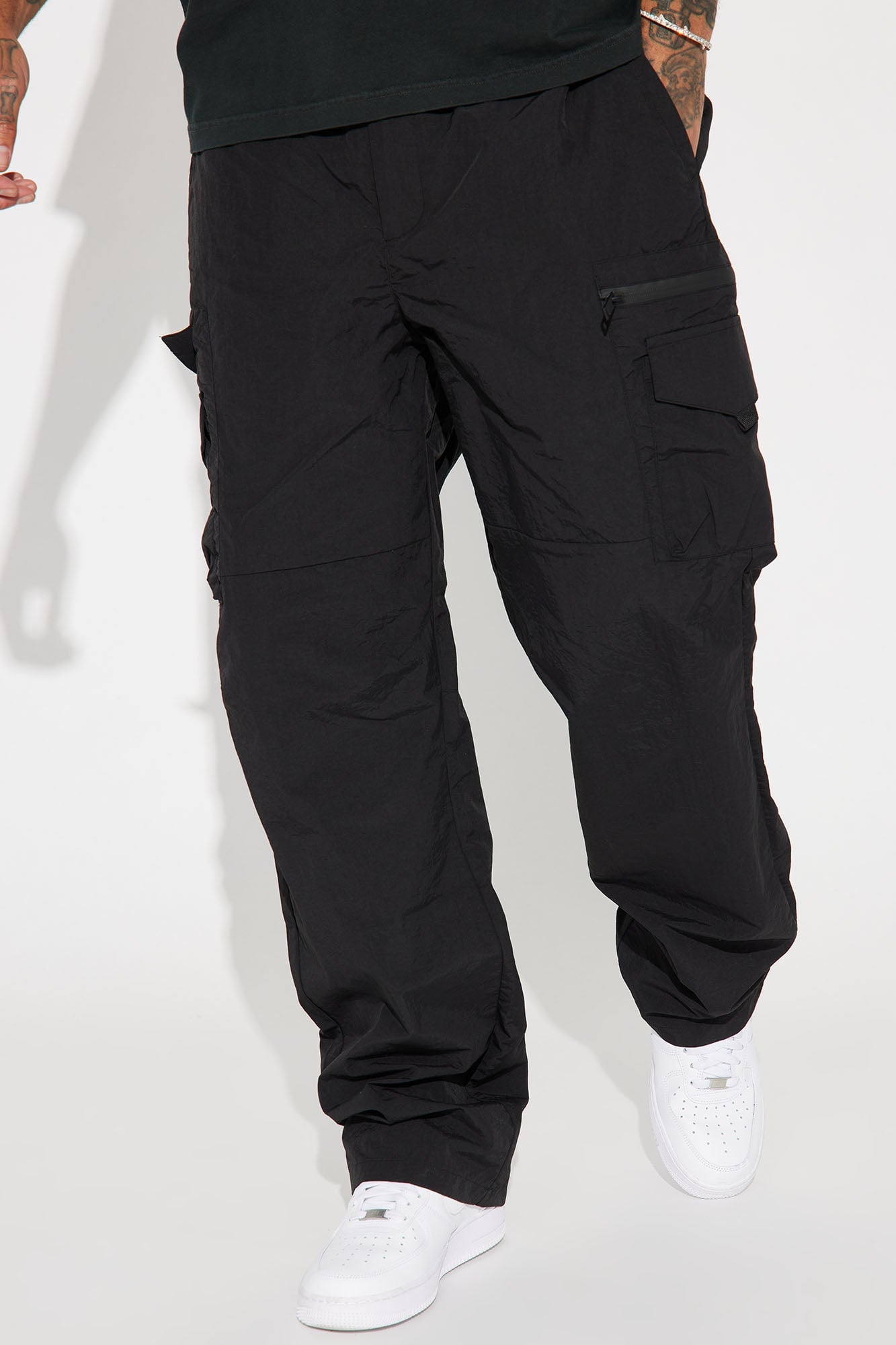 Echo Nylon Straight Cargo Pants - Black image 5