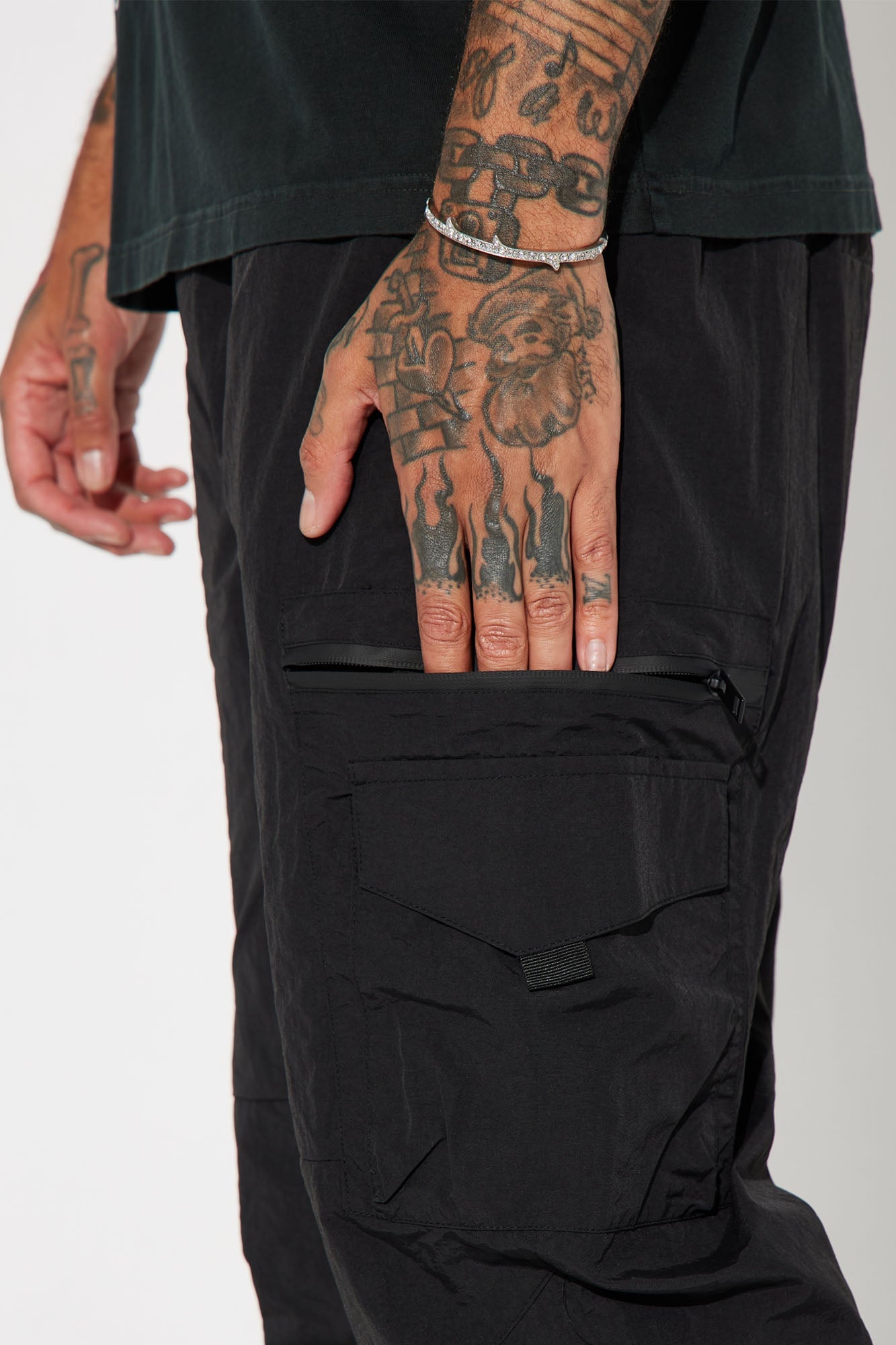 Echo Nylon Straight Cargo Pants - Black image 7