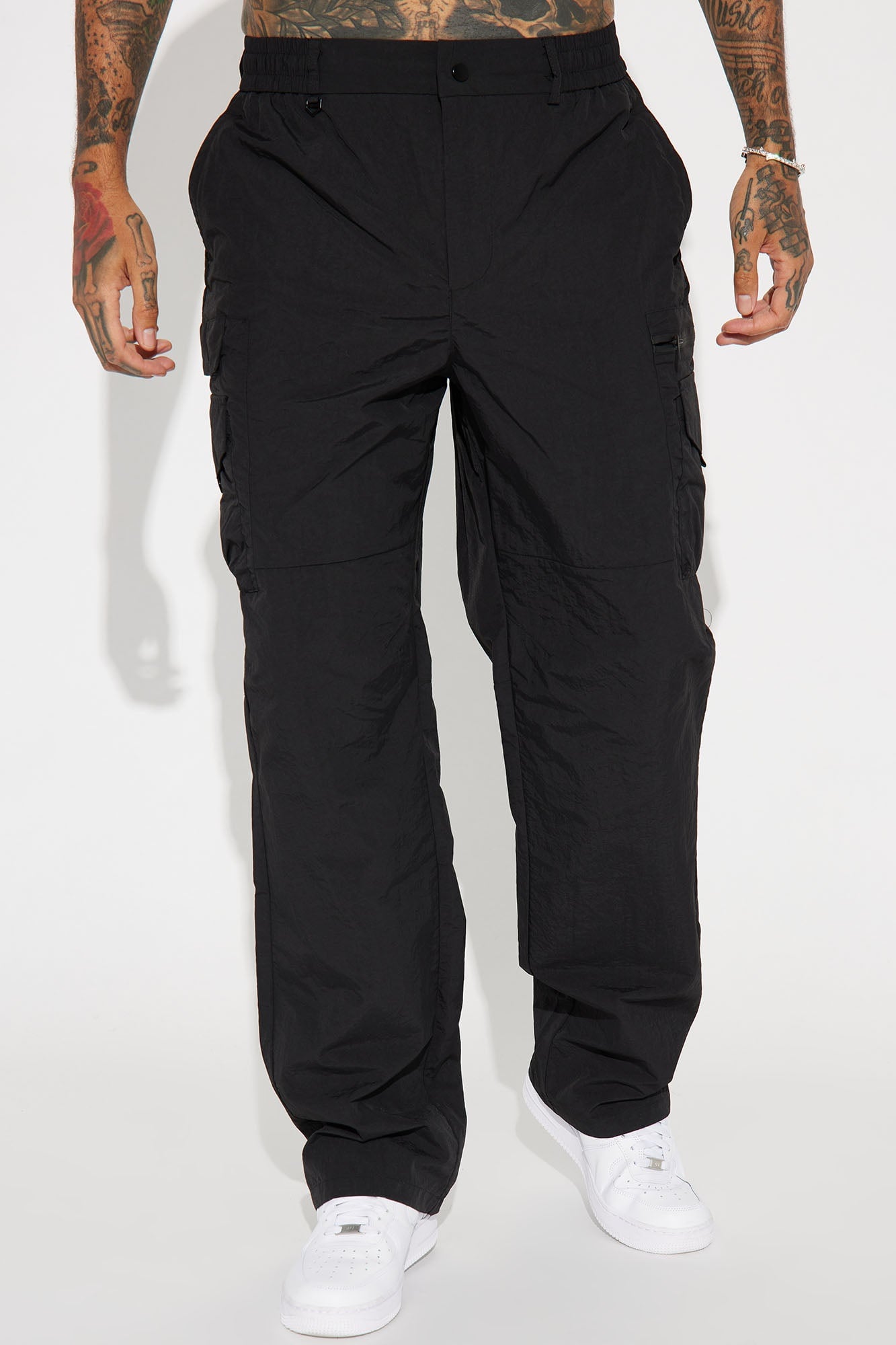 Echo Nylon Straight Cargo Pants - Black image 8