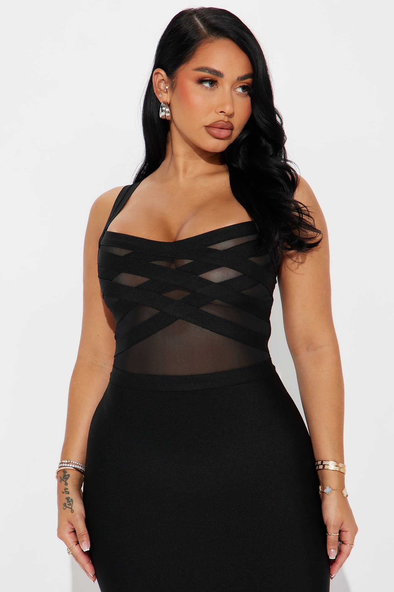 Cassidy Bandage Midi Dress - Black image 5
