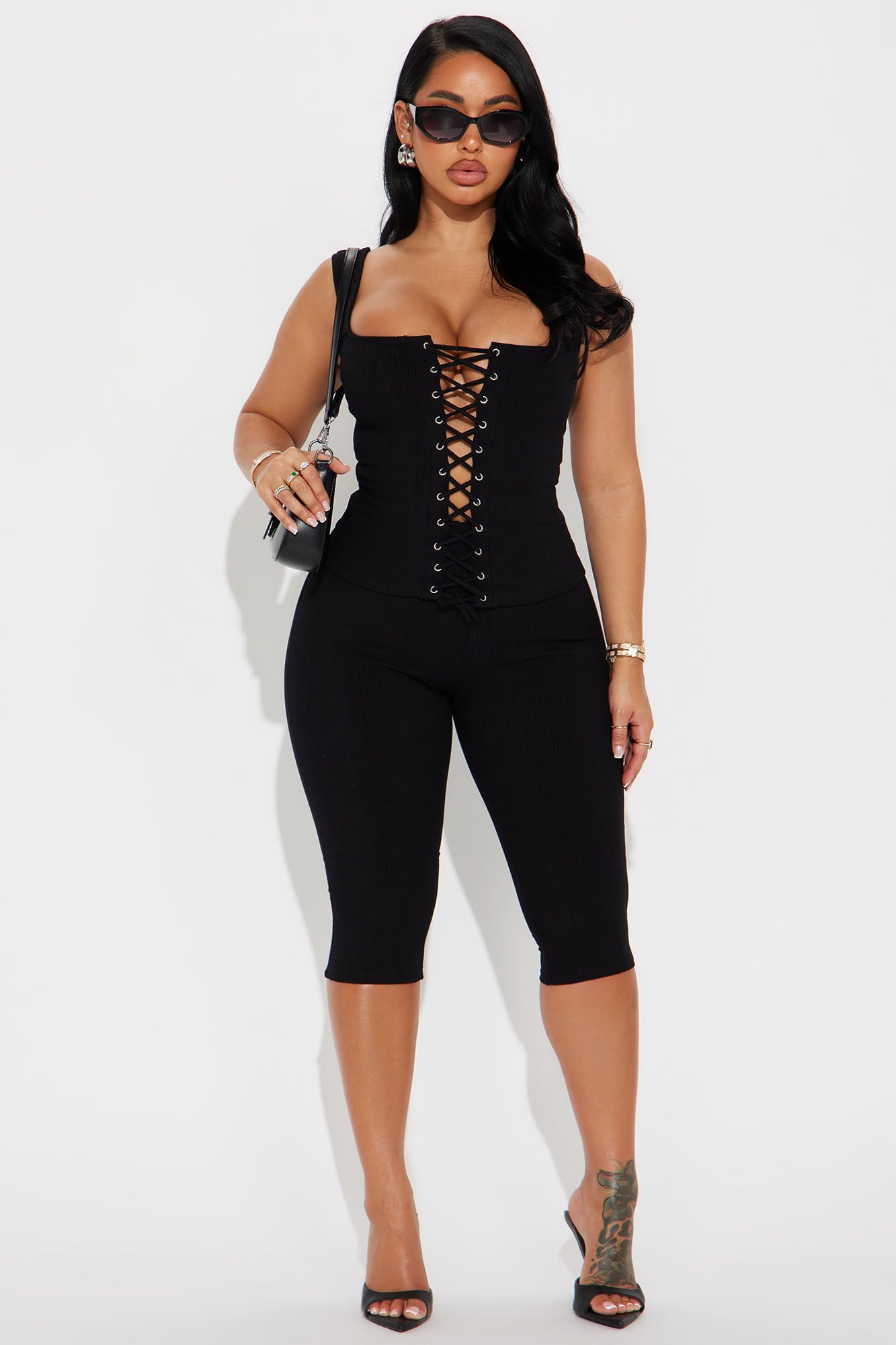 Carina Snatched Pant Set - Black image 4