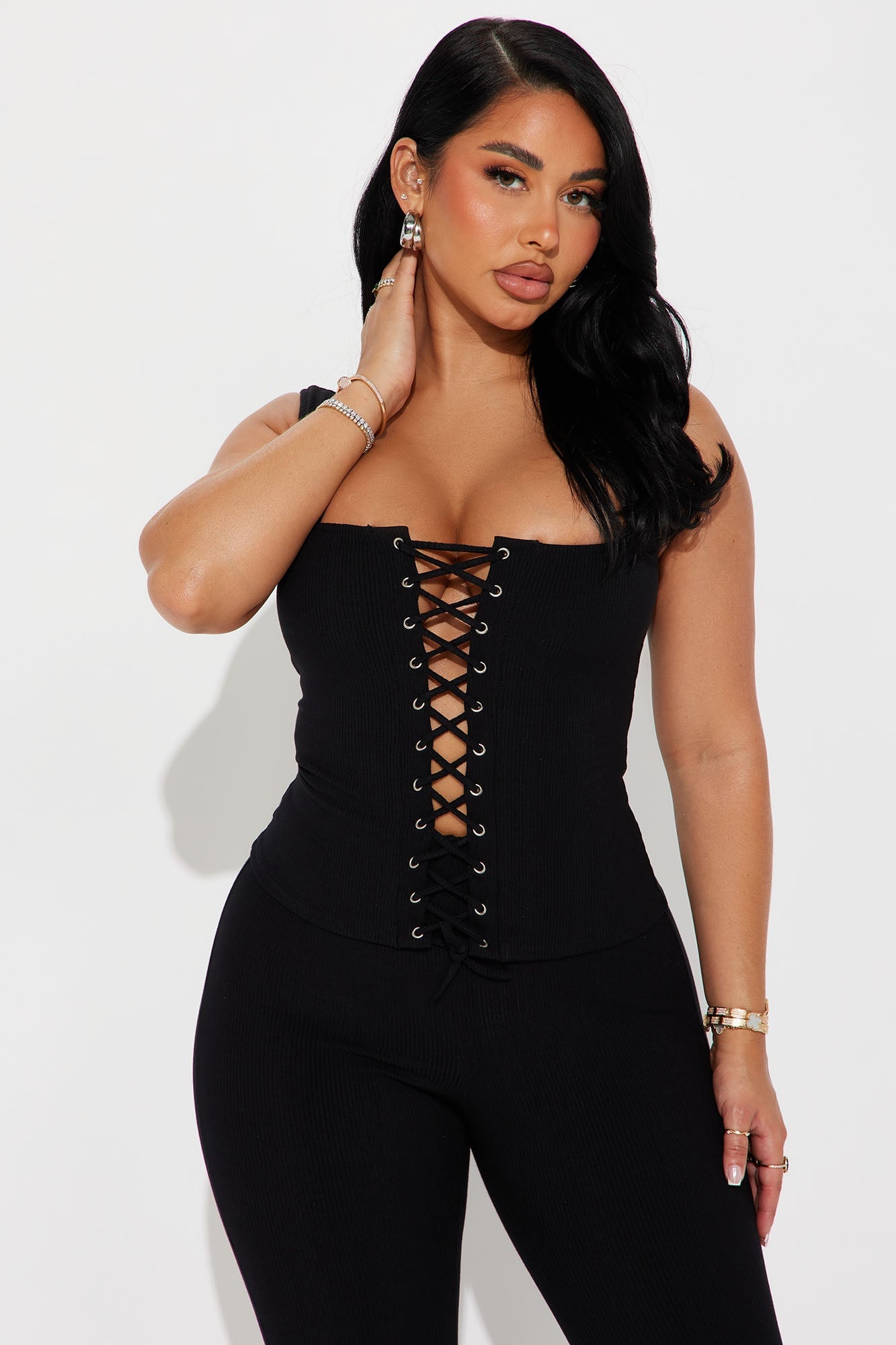 Carina Snatched Pant Set - Black image 5